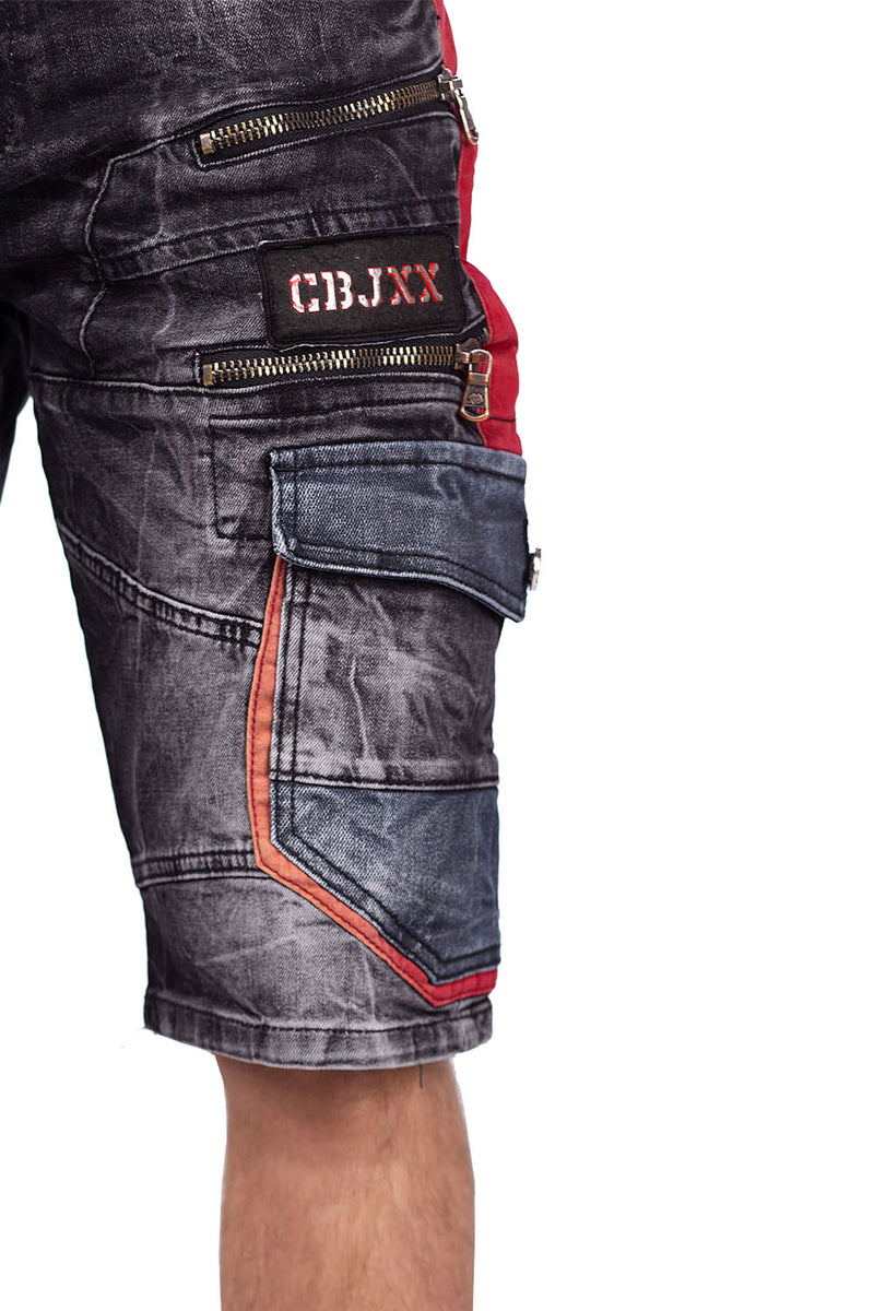 Herren Regular Fit Shorts Stonewashed CK224 - Black