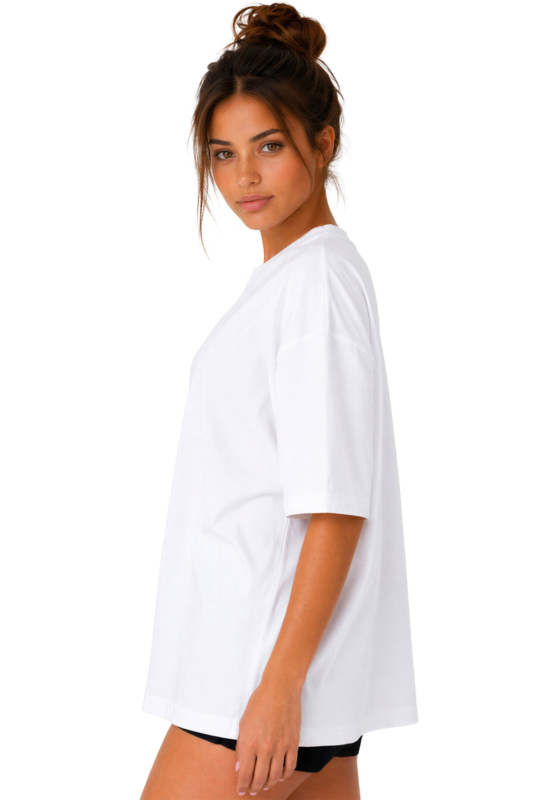 Damen Oversized Oversized T-Shirt 25RSW070 - White