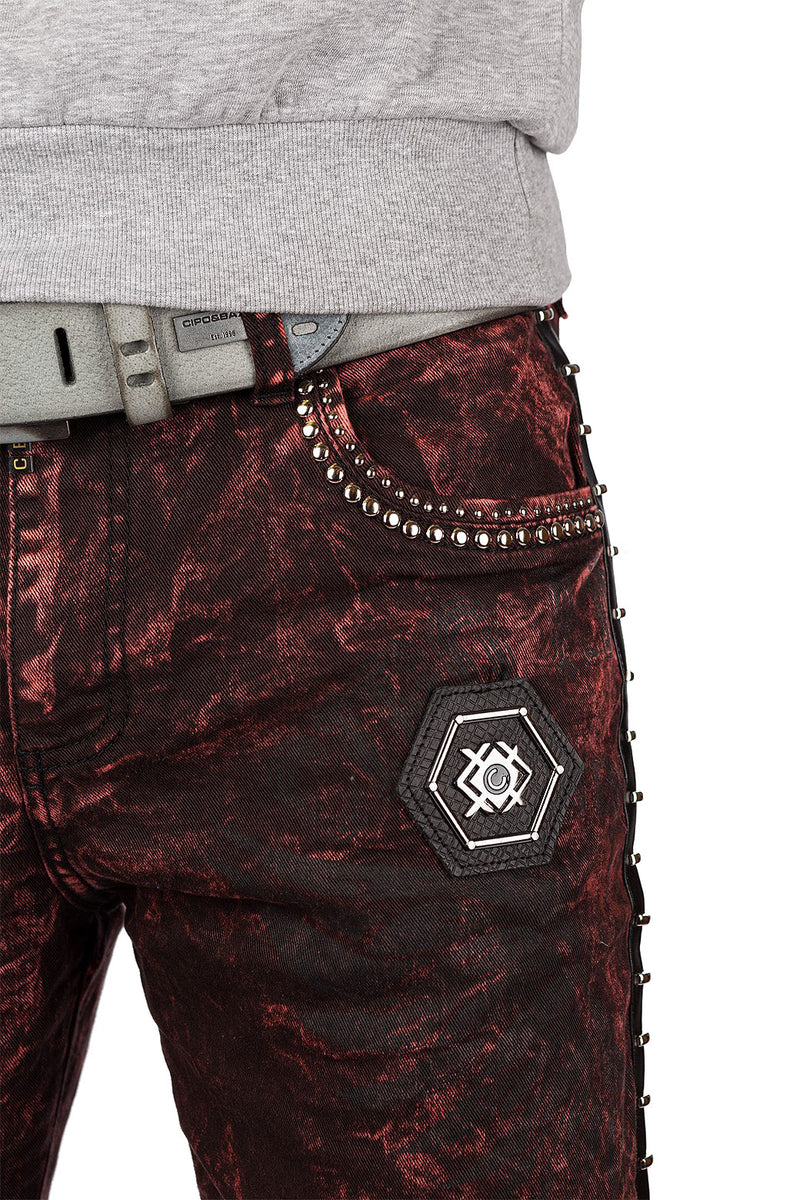 Herren Regular Fit Kurze Hose Mid Waist CK207 - Bordeaux