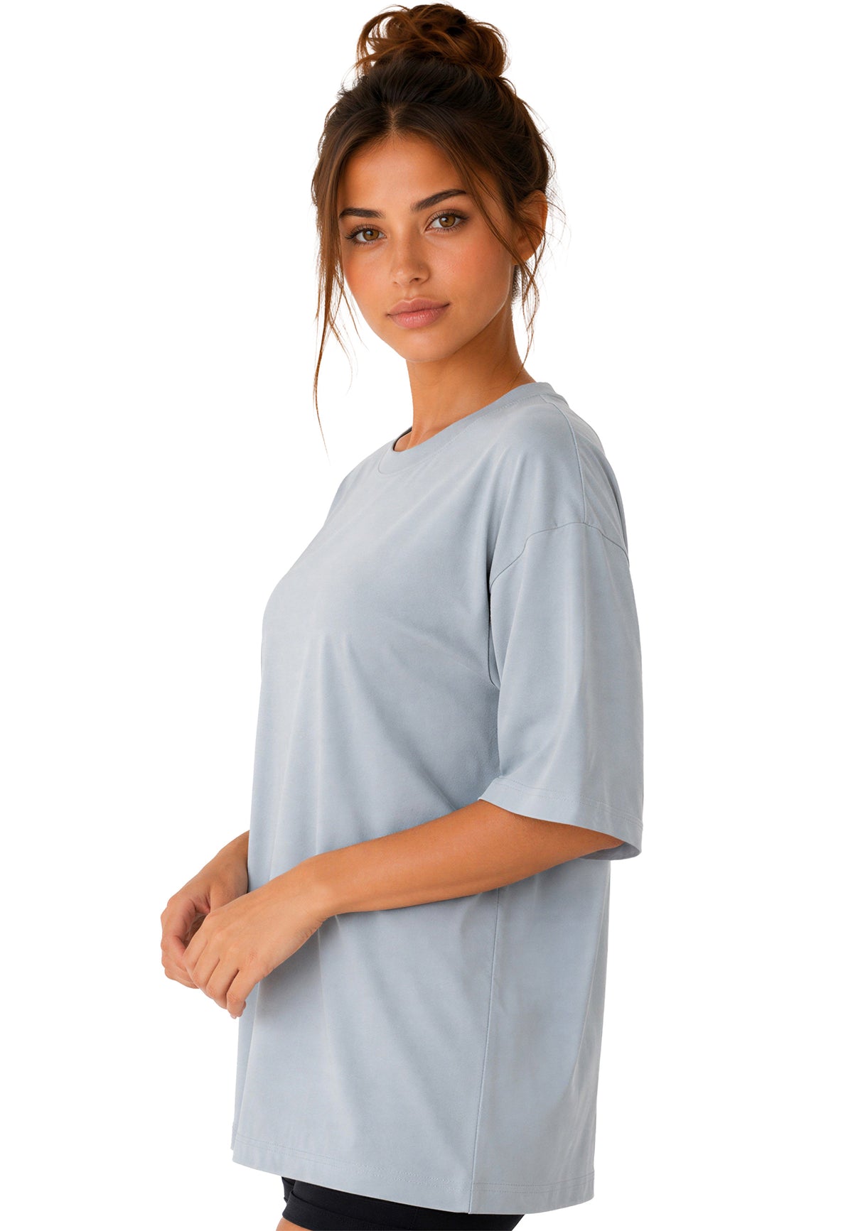 Damen Oversized T-Shirt in Light Blue – Reichstadt – Ansicht 5