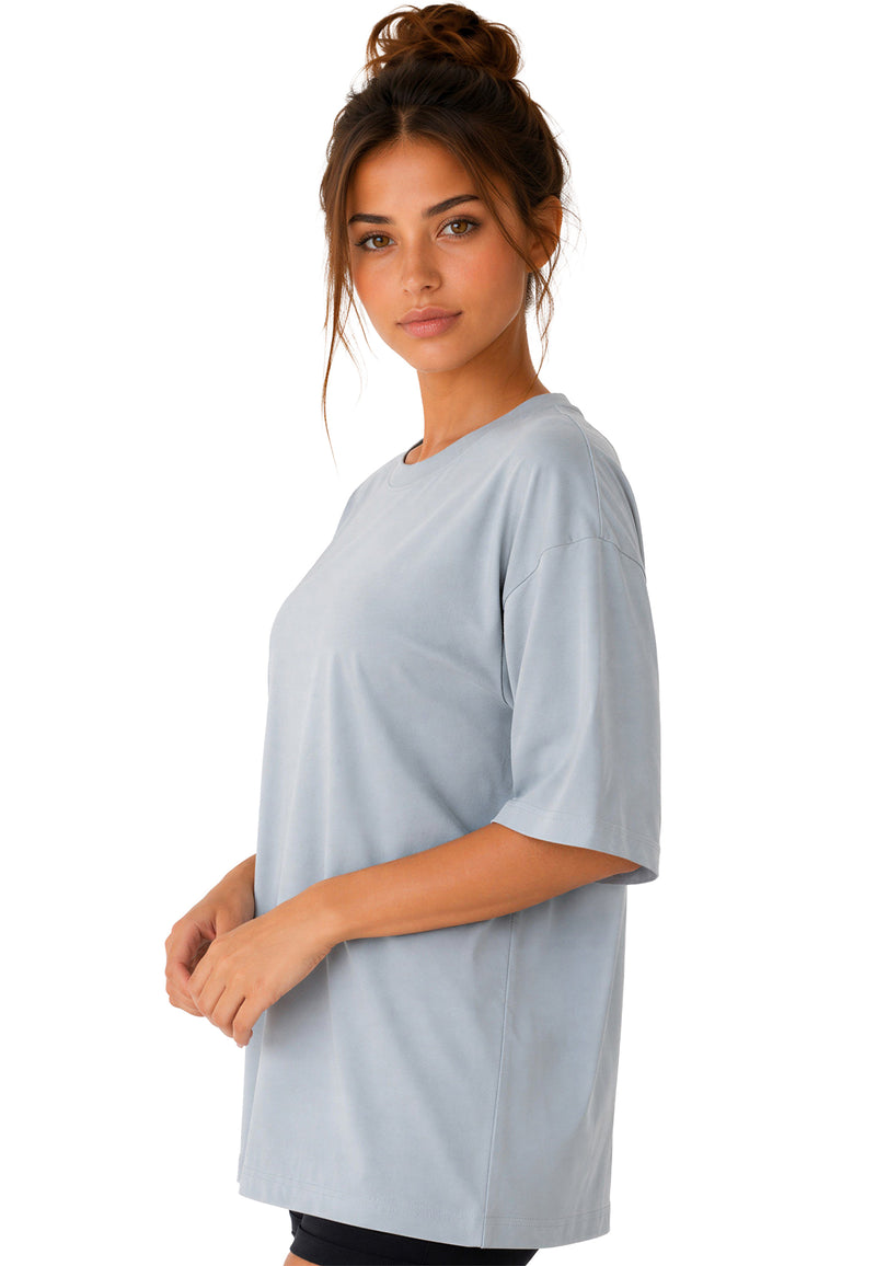 Damen Oversized Oversized T-Shirt 25RSW070 - Light Blue