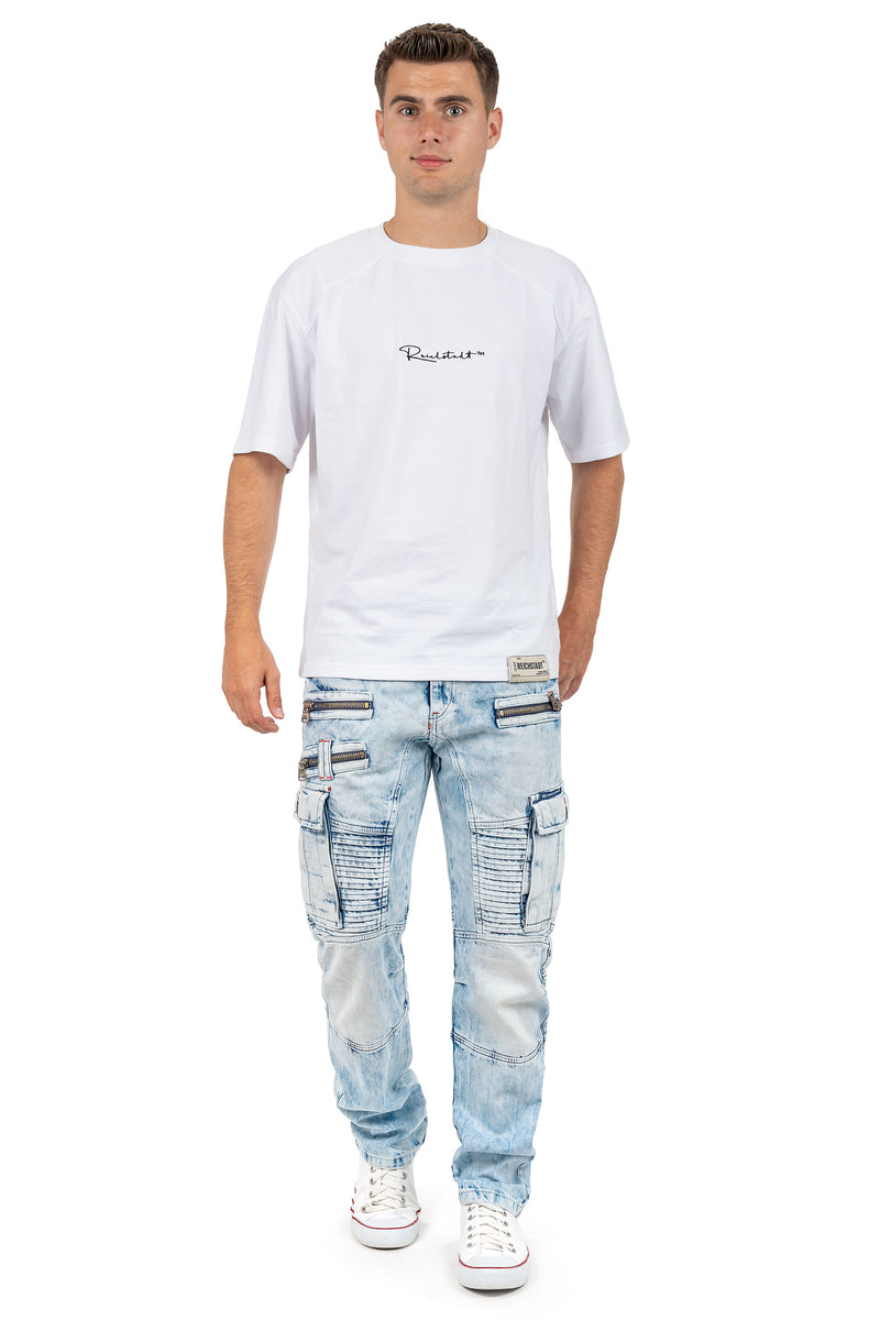 Herren Regular Fit Jeans Stonewashed CD798 - Iceblue