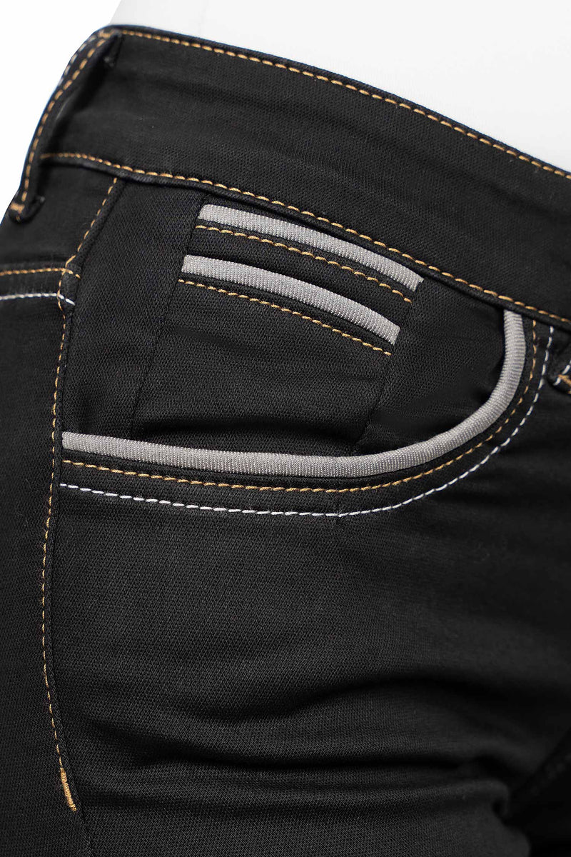 Damen Slim Fit Jeans Stonewashed WD256 - Black