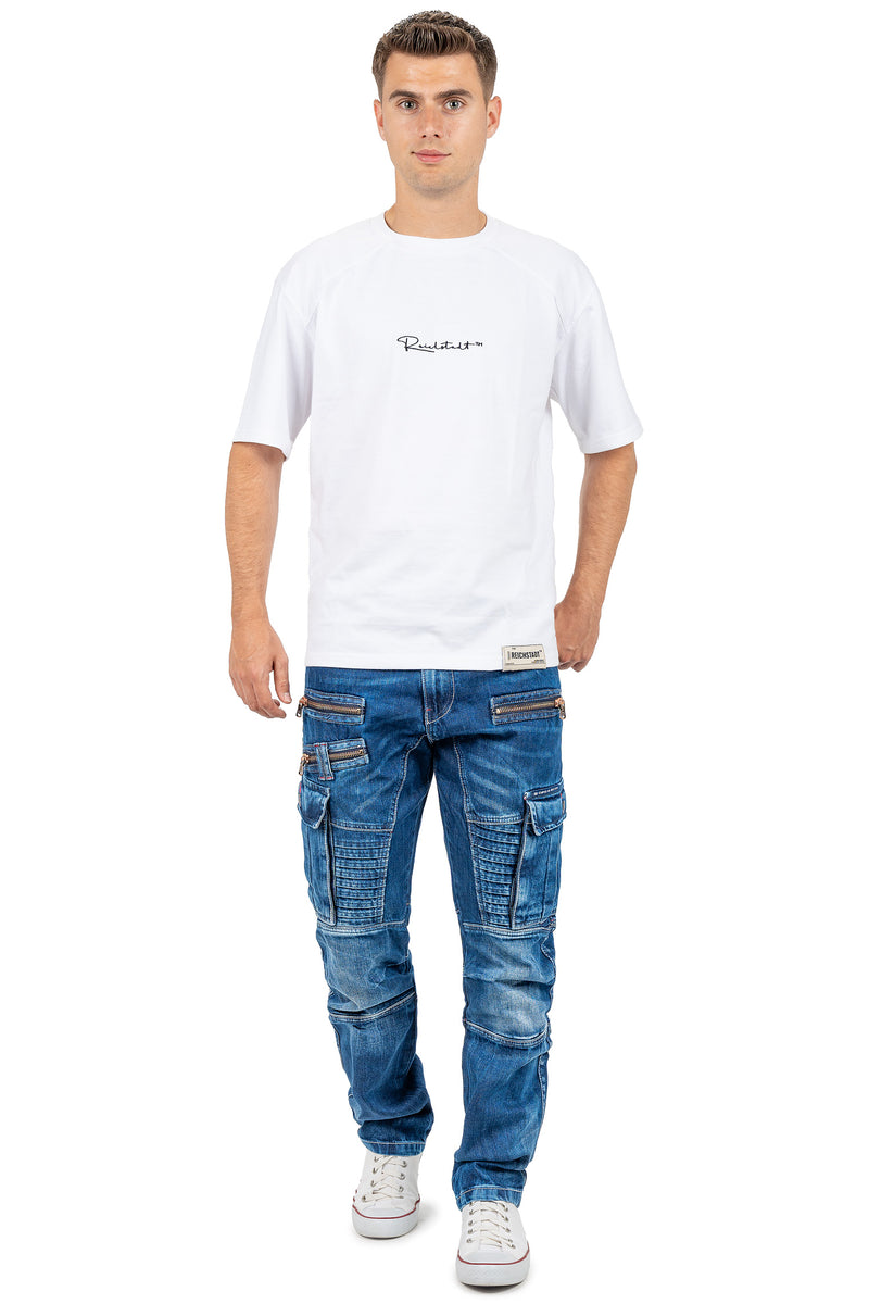 Herren Regular Fit Jeans Stonewashed CD798 - Blue