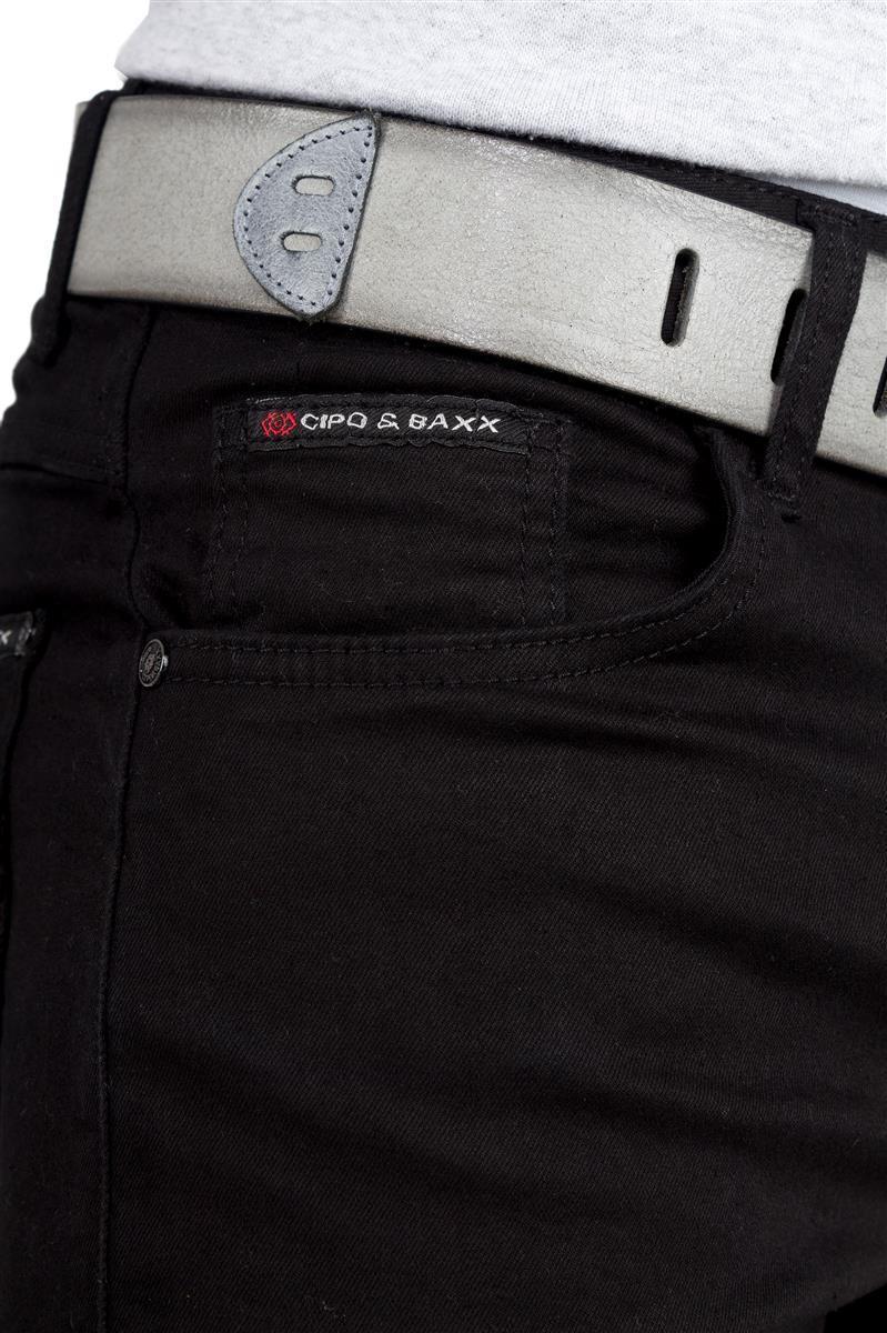Herren Slim Fit Jeans Stonewashed CD533 - Black