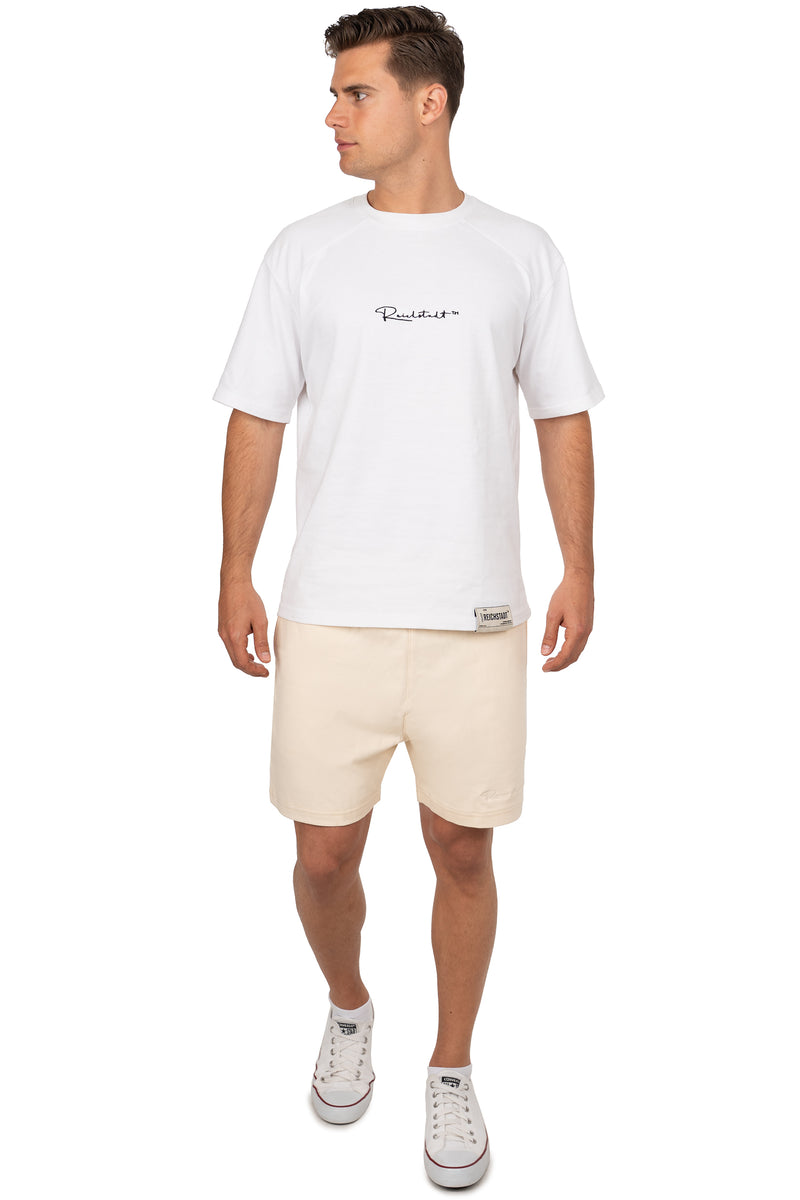 Herren Regular Fit Shorts Mid Waist 25RS072 - Eggshell White