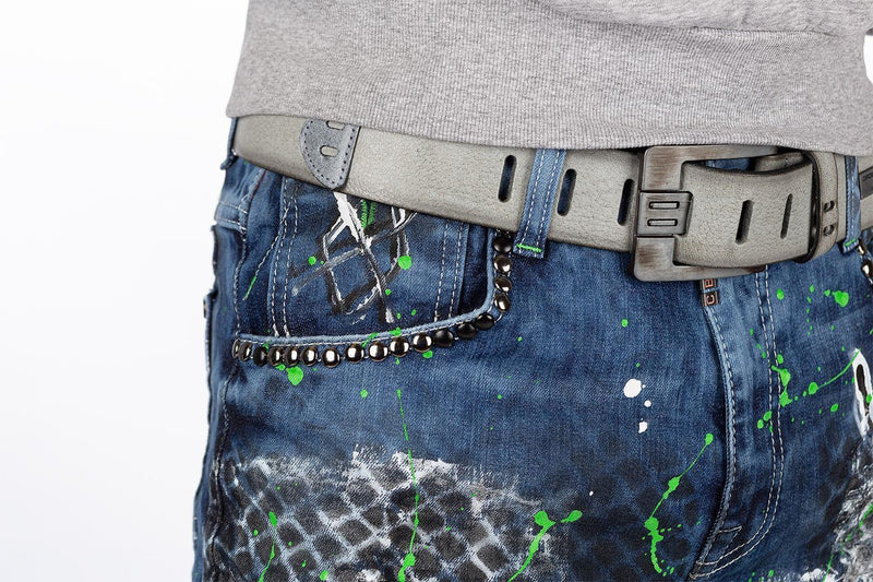 Herren Regular Fit Jeans Stonewashed CD591 - Blue