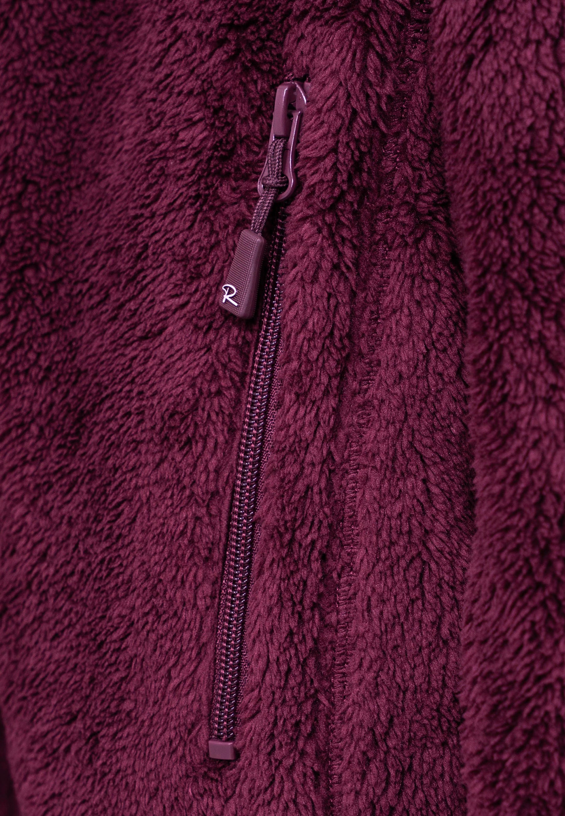 Damen Regular Fit Fleecejacke Kuschelige 22RSW002 Red Wine - mehrfarbig