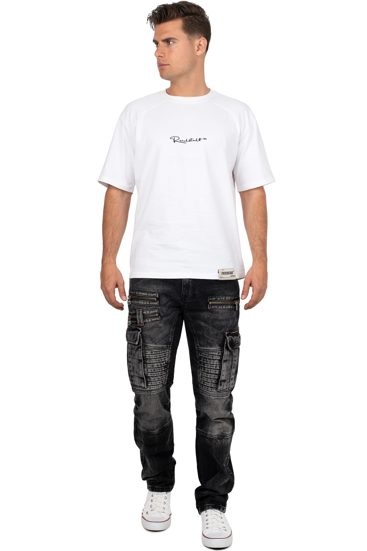 Herren Regular Fit Jeans Stonewashed in Black – Cipo & Baxx – Ansicht 5
