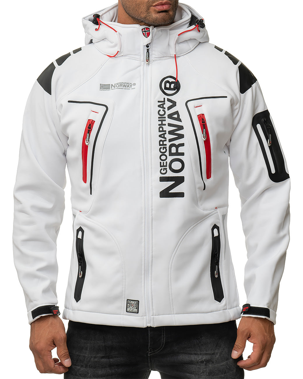 Herren Regular Fit Softshelljacke techno men in White – Geographical Norway – Ansicht 5