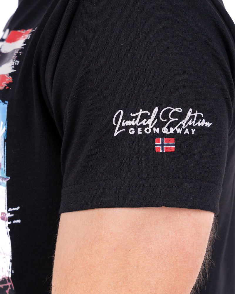 Herren Regular Fit T-Shirt jiami men - Black