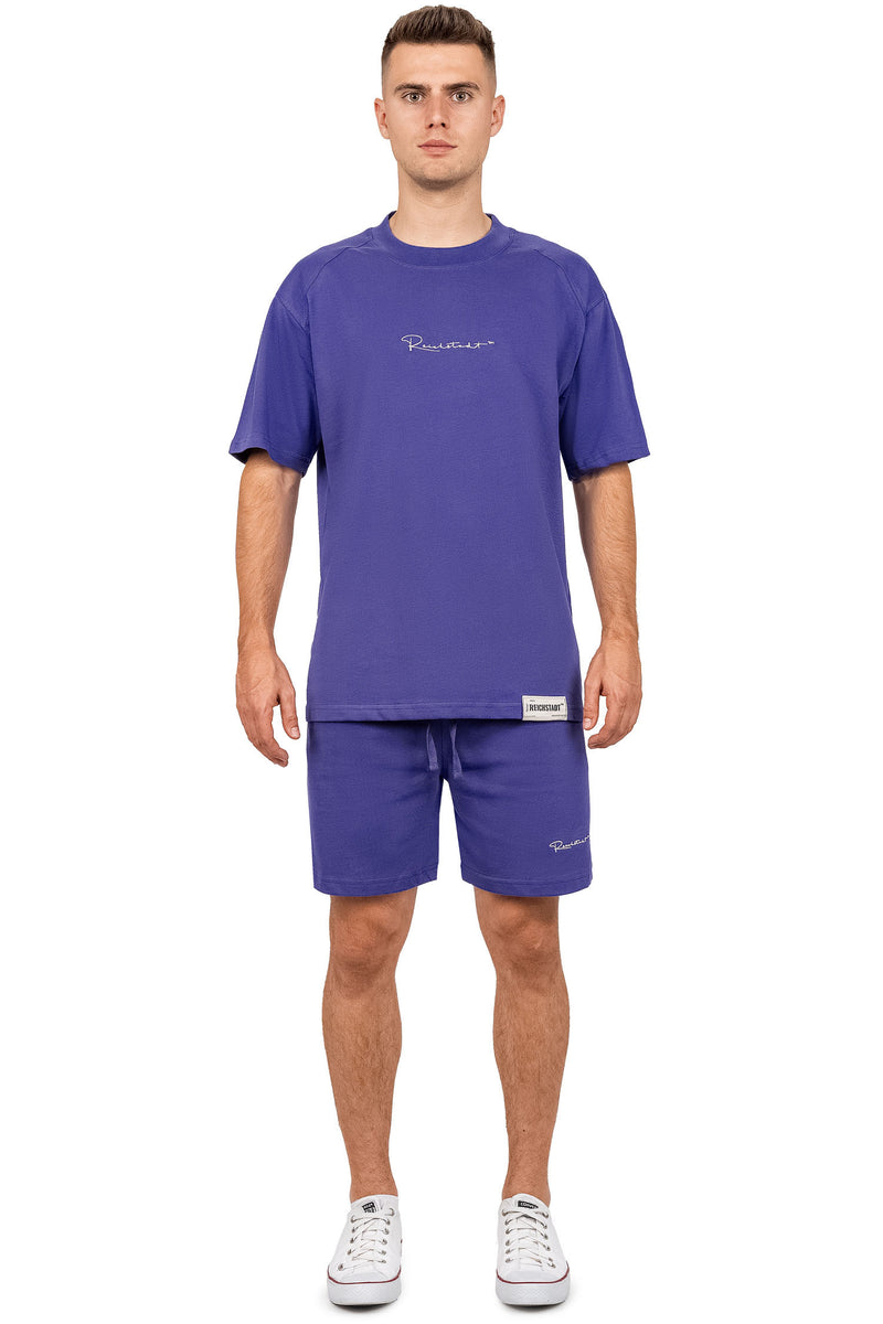 Herren Regular Fit Shorts Marken-Stick 23RS043 - Light Purple