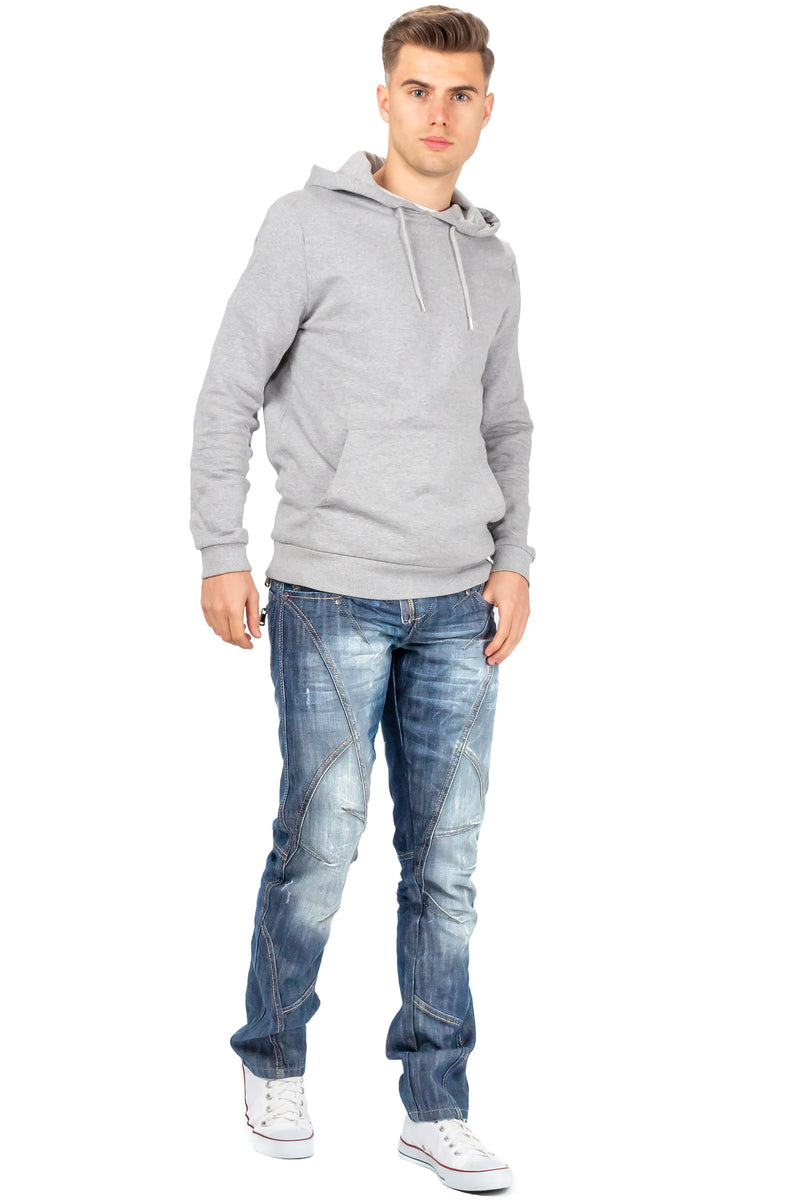 Herren Regular Fit Jeans Stonewashed C0751 - Blue