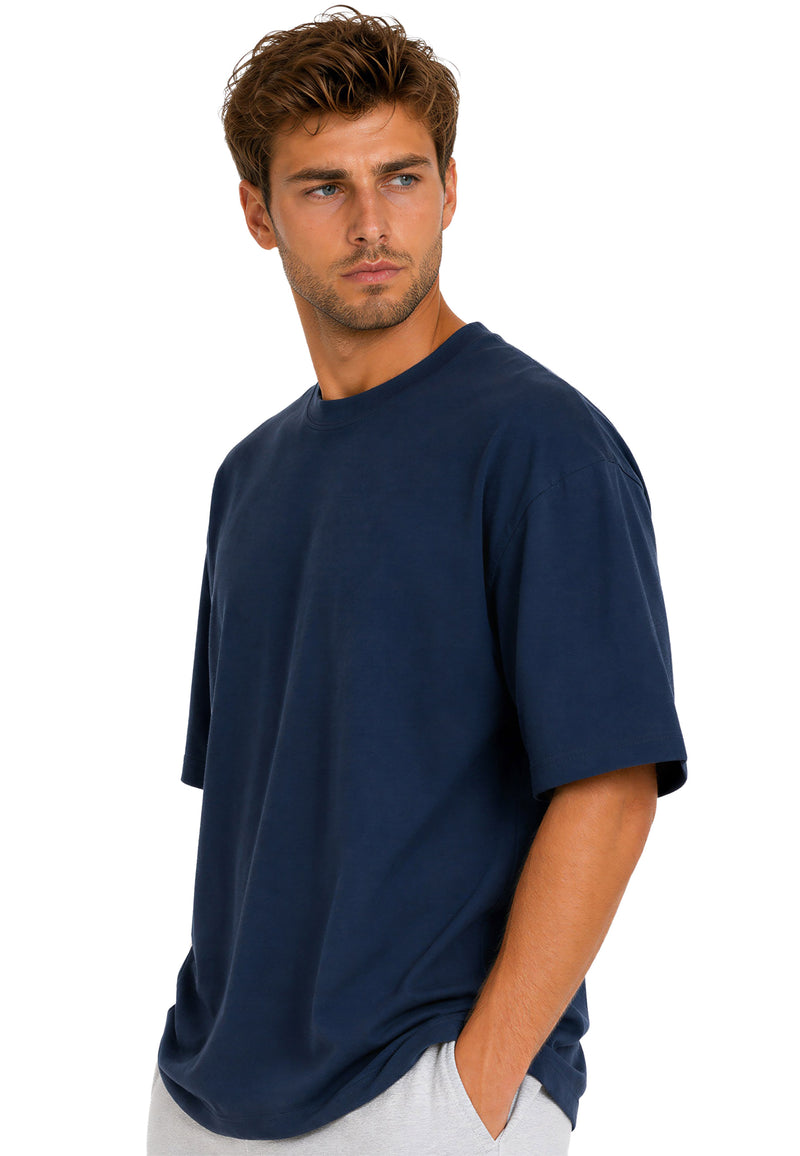 Herren Regular Fit T-Shirt Shoulder Drop 25RS071 - Dark Blue