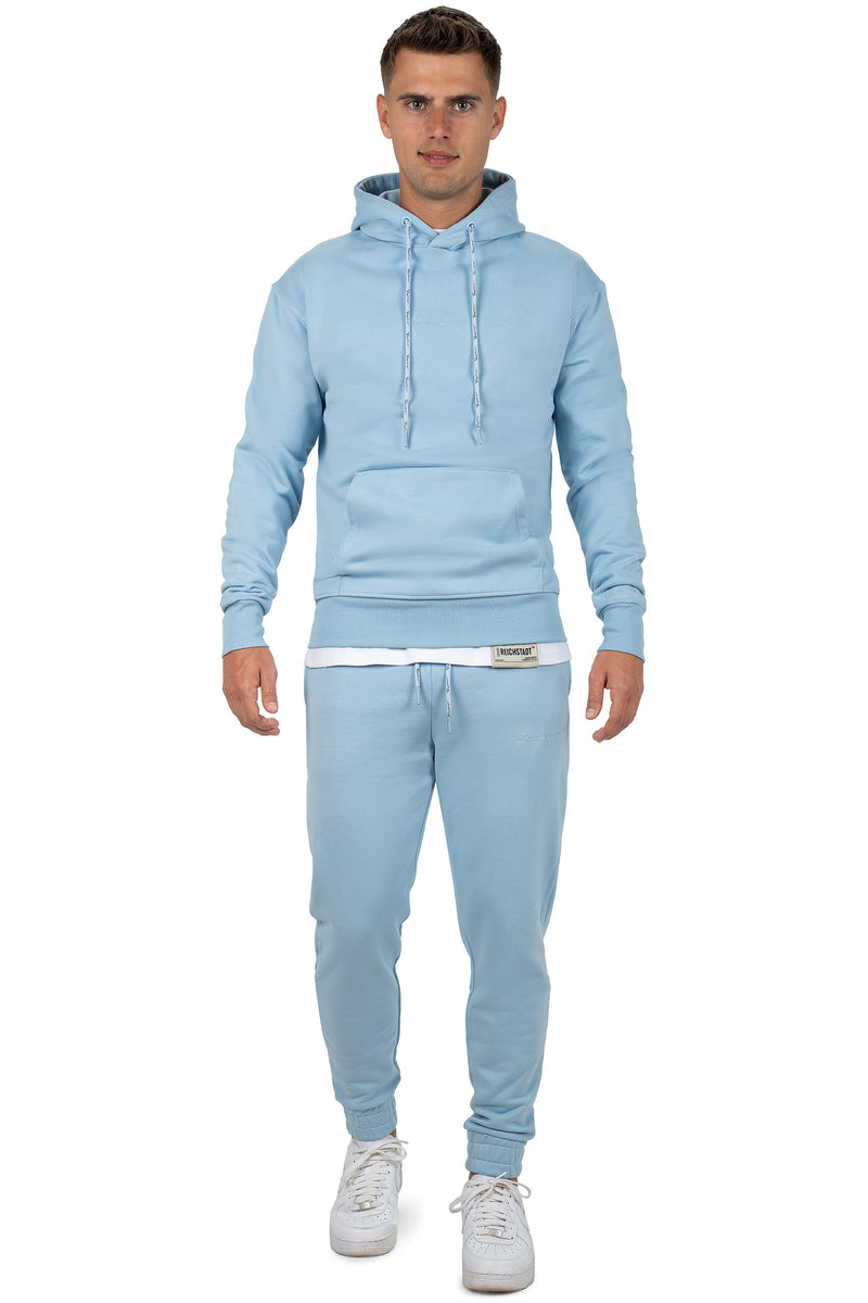 Herren Regular Fit Jogginghose Marken-Stick 23RS035 - Baby Blue