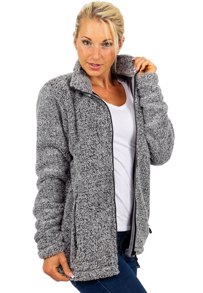 Damen Regular Fit Fleecejacke Kuschelig 22RSW002 - Granit