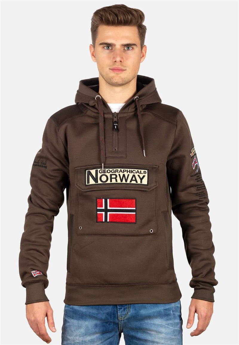 Herren Regular Fit Hoodie gymclass men - Brown