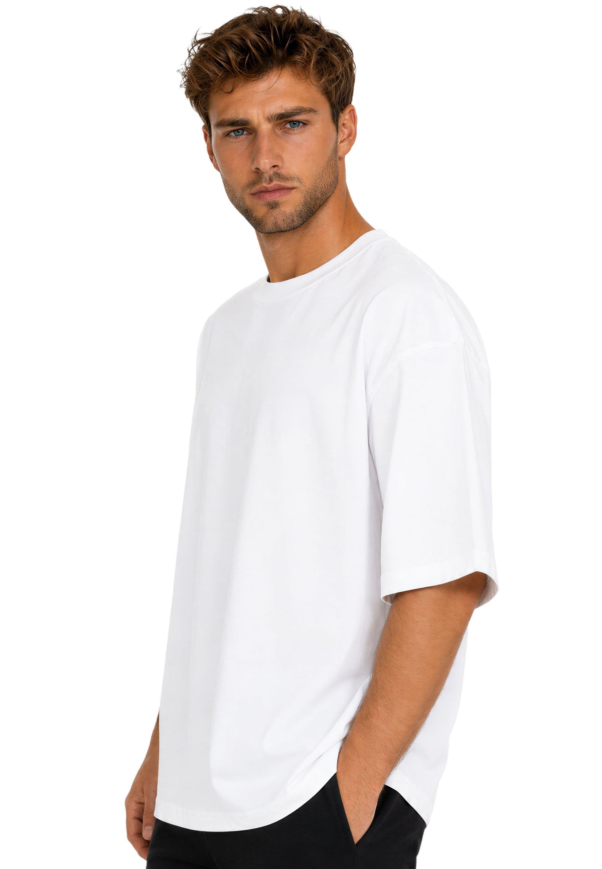 Herren Oversized T-Shirt in White – Reichstadt – Ansicht 5