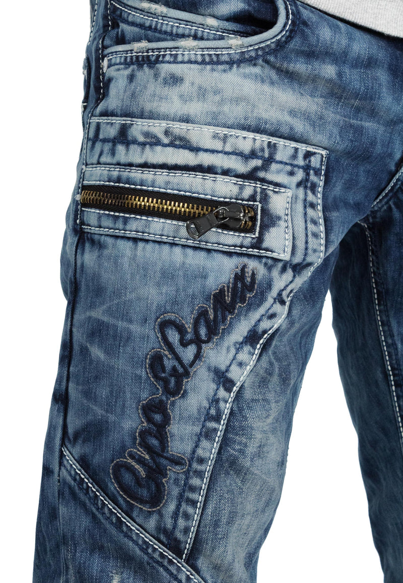 Herren Regular Fit Jeans Stonewashed C1178 - Blue