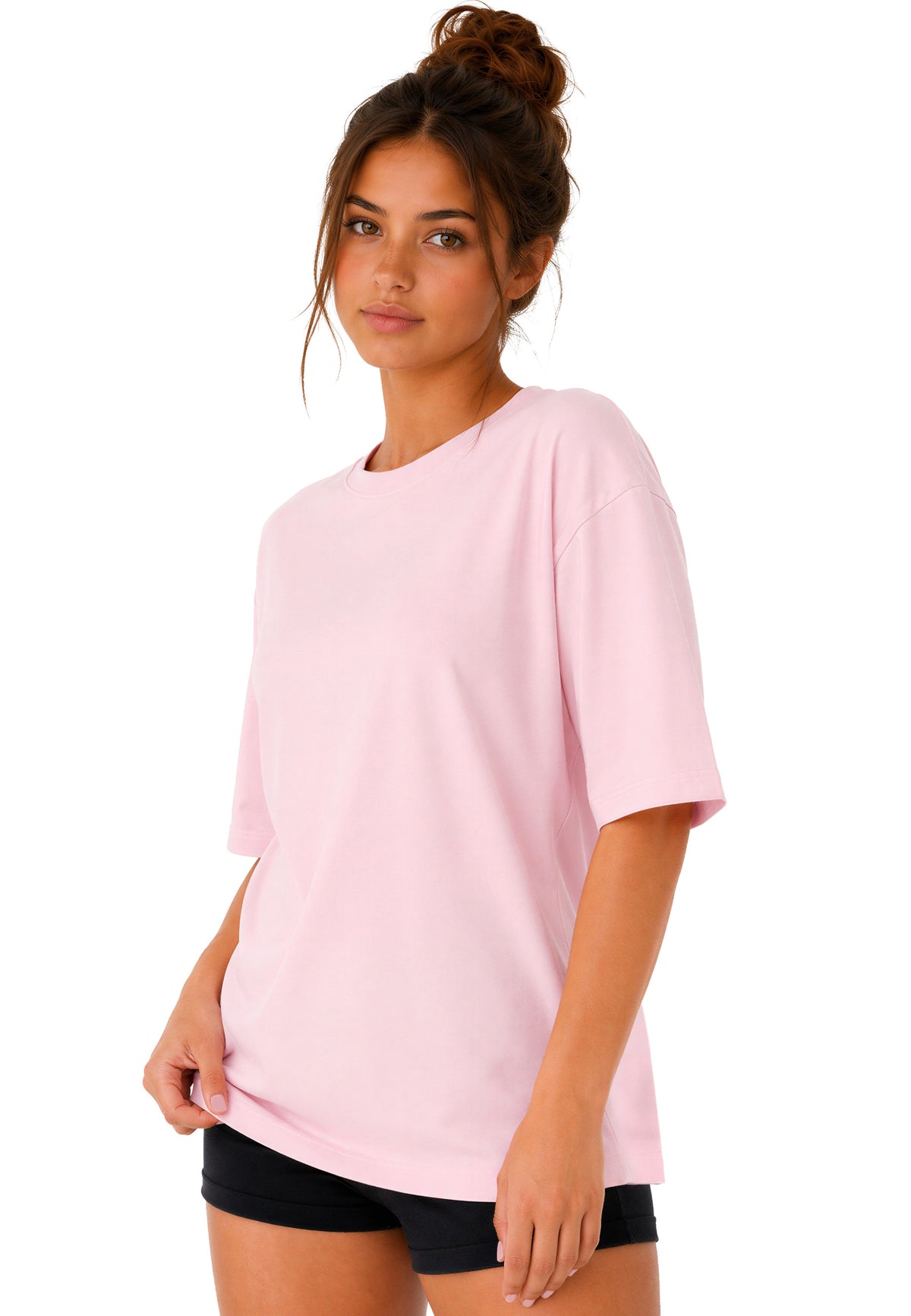 Damen Regular Fit T-Shirt Shoulder Drop in Pink – Reichstadt – Ansicht 5