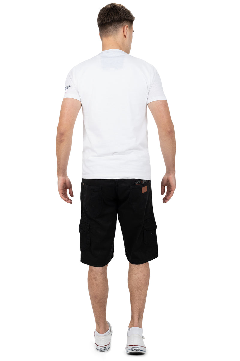 Herren Regular Fit Cargo Shorts Mid Waist palaga men - Black