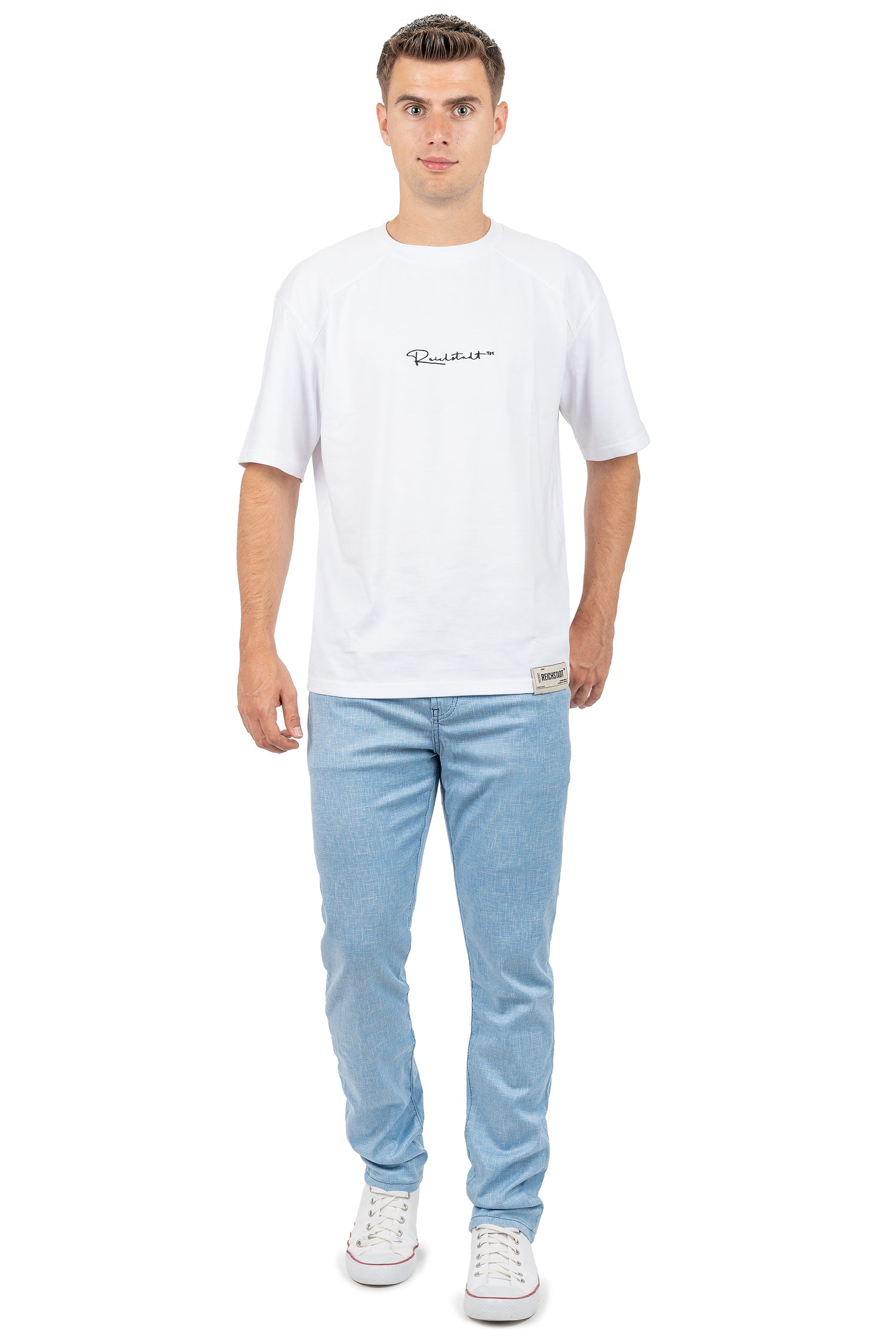 Herren Slim Fit Hose Mid Waist CD840 - Blue