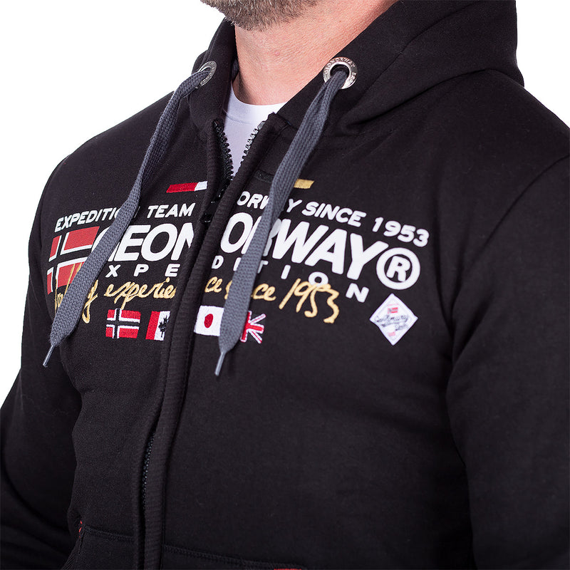 Herren Regular Fit Hoodie galiator - Black