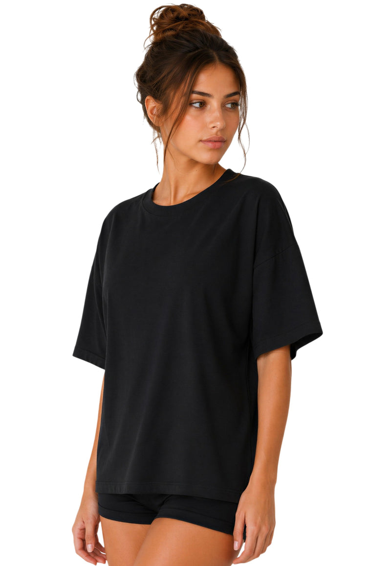 Damen Oversized T-Shirt 24RSW058 - Black