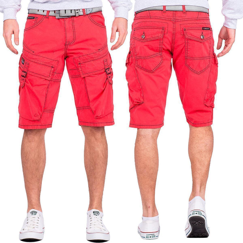 Herren Regular Fit Shorts Mid Waist CK229 - Red