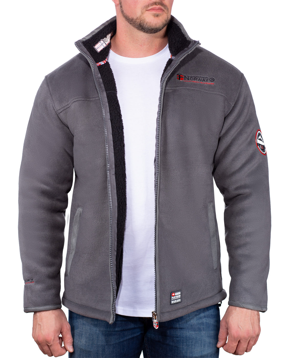 Herren Regular Fit Jacke ubolt in Dark-Grey-Black – Geographical Norway – Ansicht 5