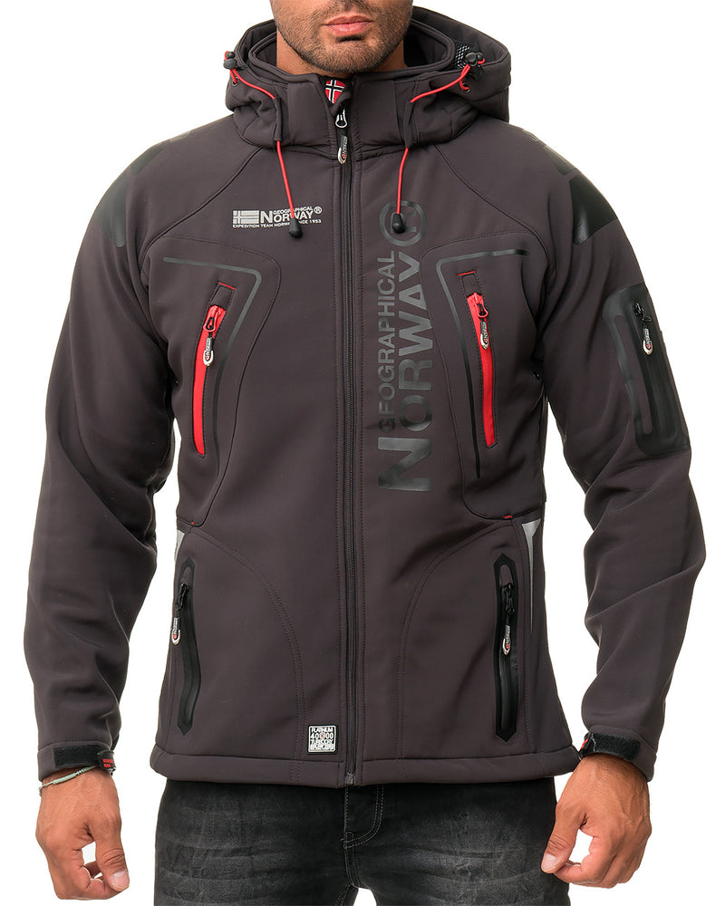 Herren Regular Fit Softshelljacke techno men - Dark Grey