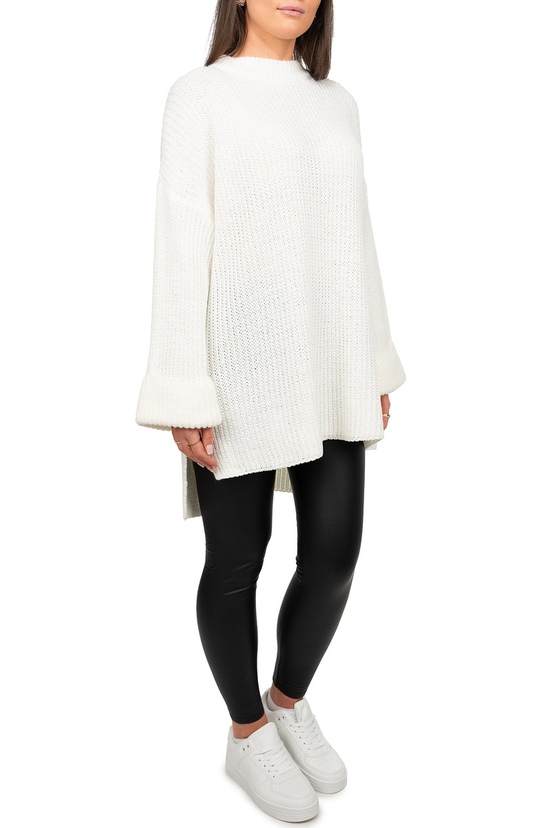 Damen Relaxed Fit Pullover 25RSW067 - White