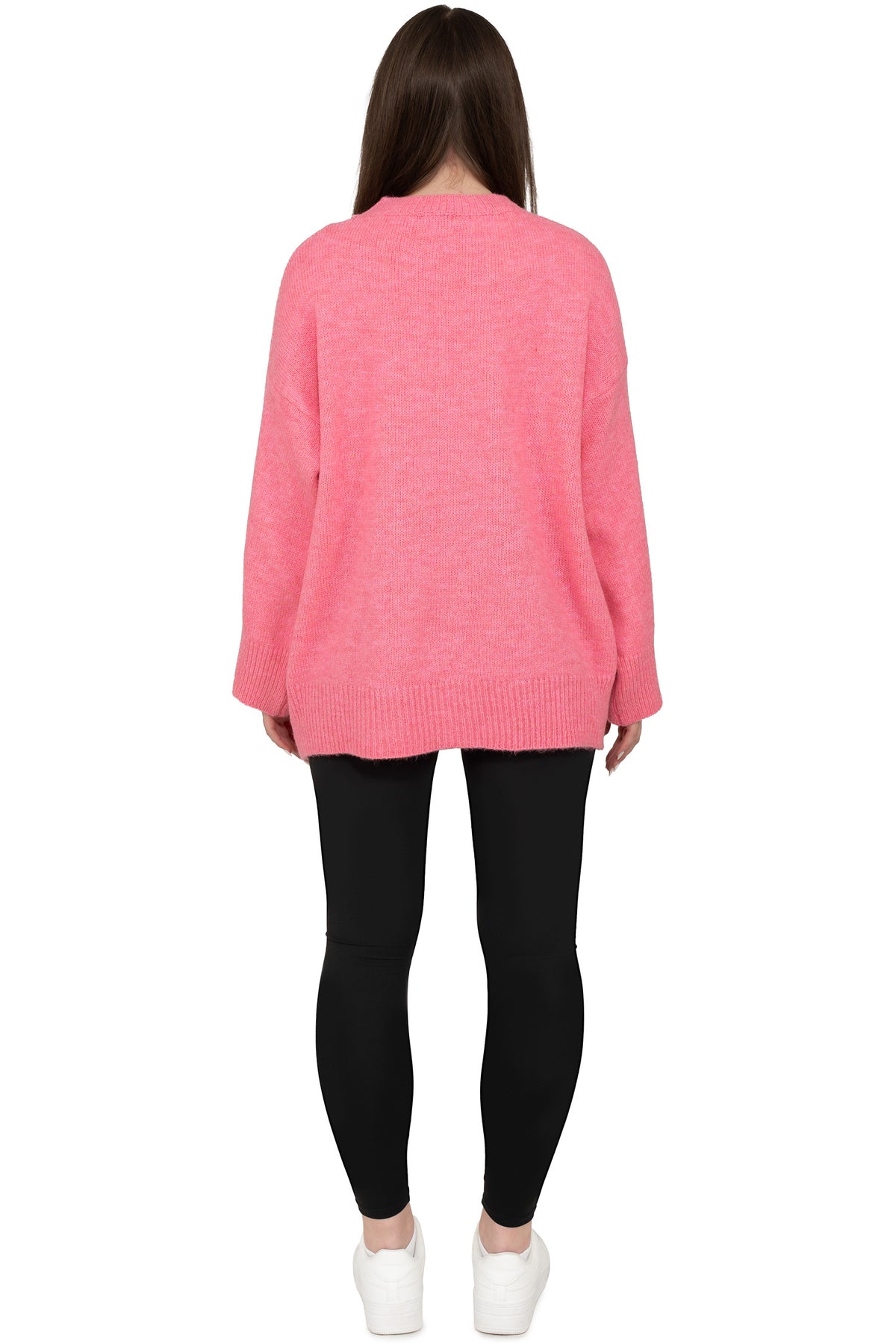 Damen Oversized Strickpullover in Baby Rosa – Reichstadt – Ansicht 6