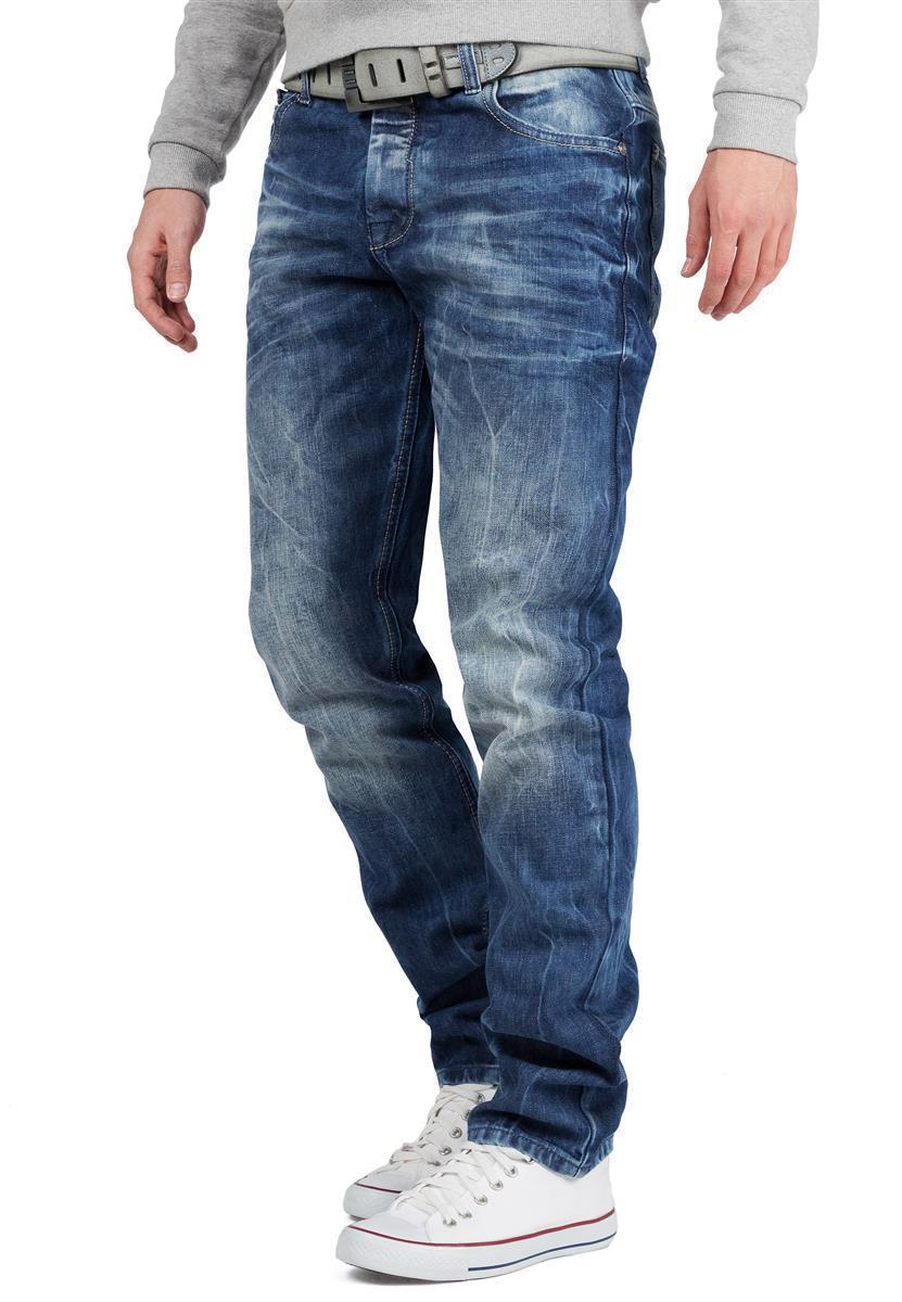 Herren Regular Fit Jeans Stonewashed CD319Y - Blue