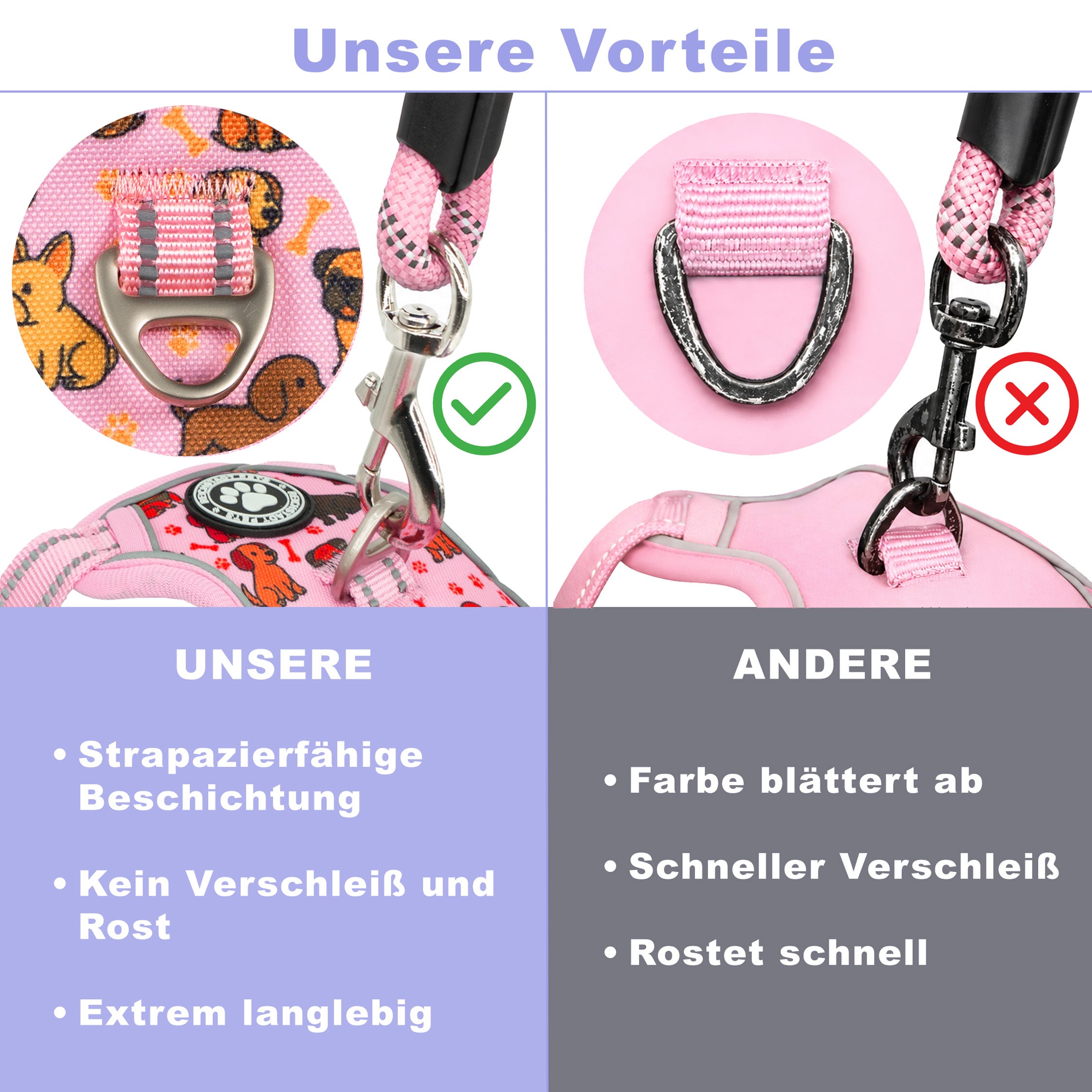 RS Pets Hundegeschirr & Leinen Set 25RSP083-4 - Puppy Parade Pink