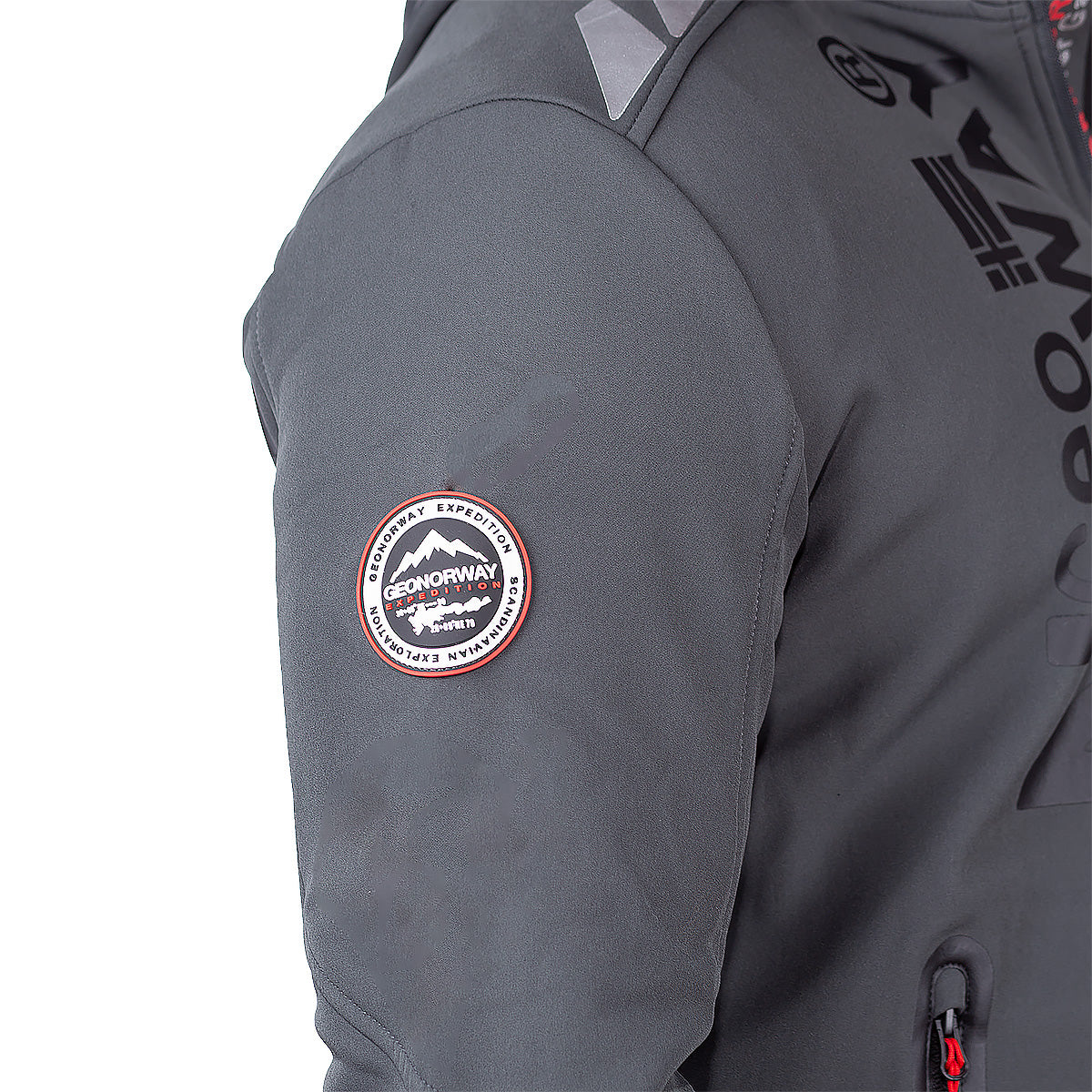 Herren Regular Fit Softshelljacke royaute in Dark Grey – Geographical Norway – Ansicht 6