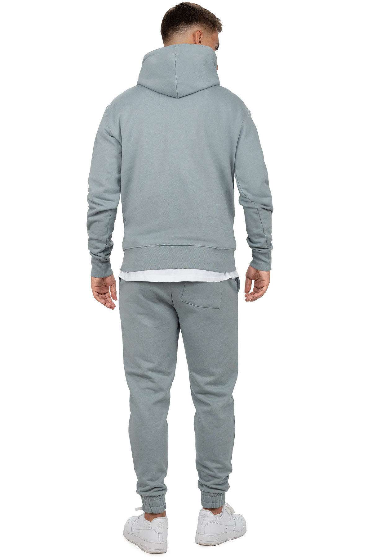 Herren Regular Fit Jogginghose Marken-Stick in Grey – Reichstadt – Ansicht 6