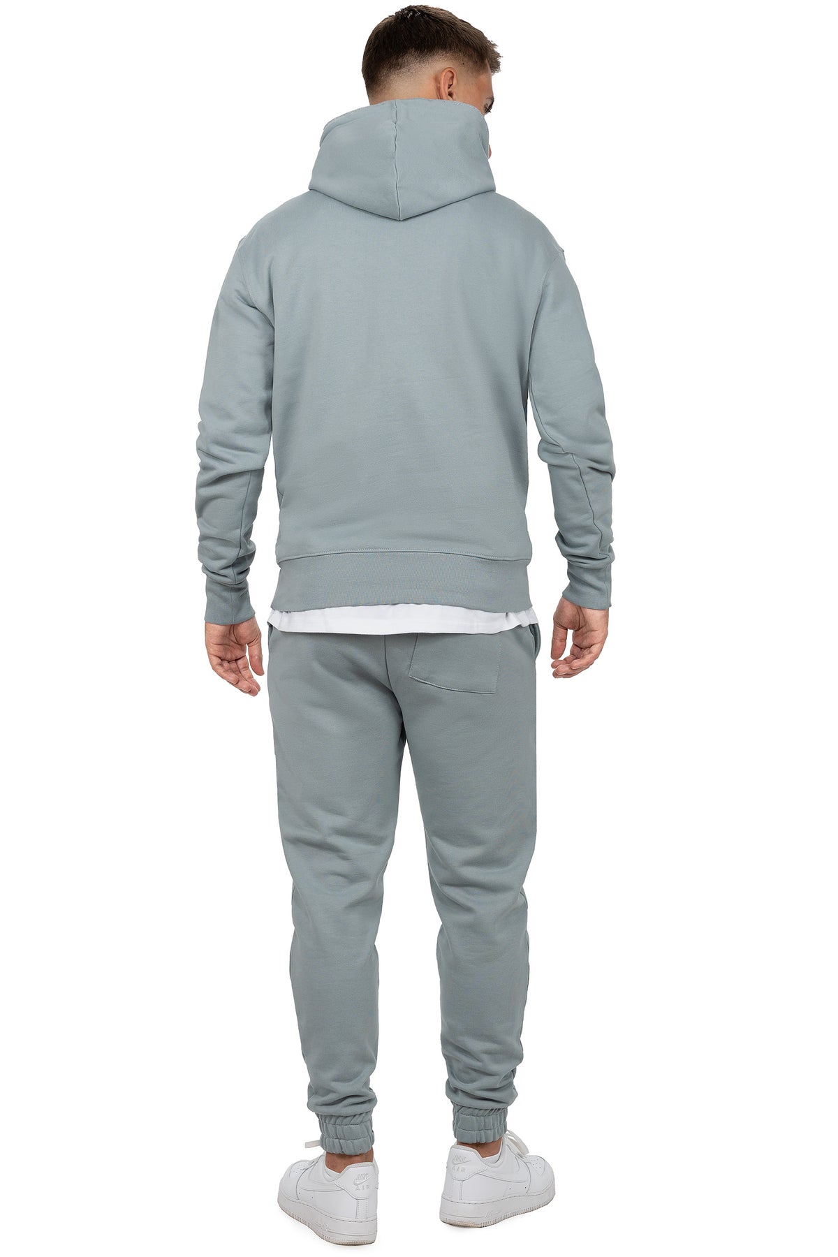 Herren Regular Fit Jogginghose Marken-Stick in Grey – Reichstadt – Ansicht 6