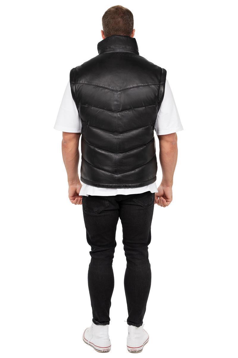 Herren Regular Fit Jacke Echtleder in Black – Reichstadt – Ansicht 6