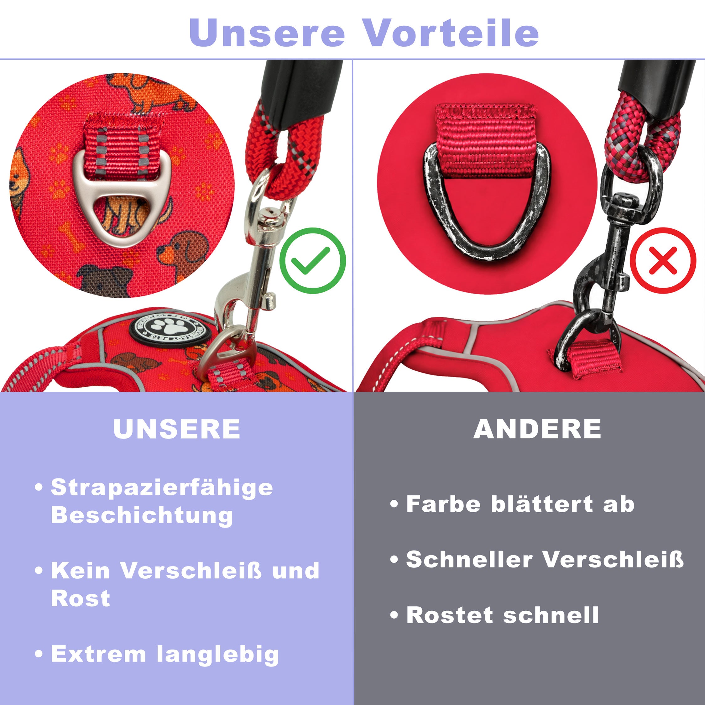 RS Pets Hundegeschirr & Leinen Set 25RSP083-4 - Puppy Love Red