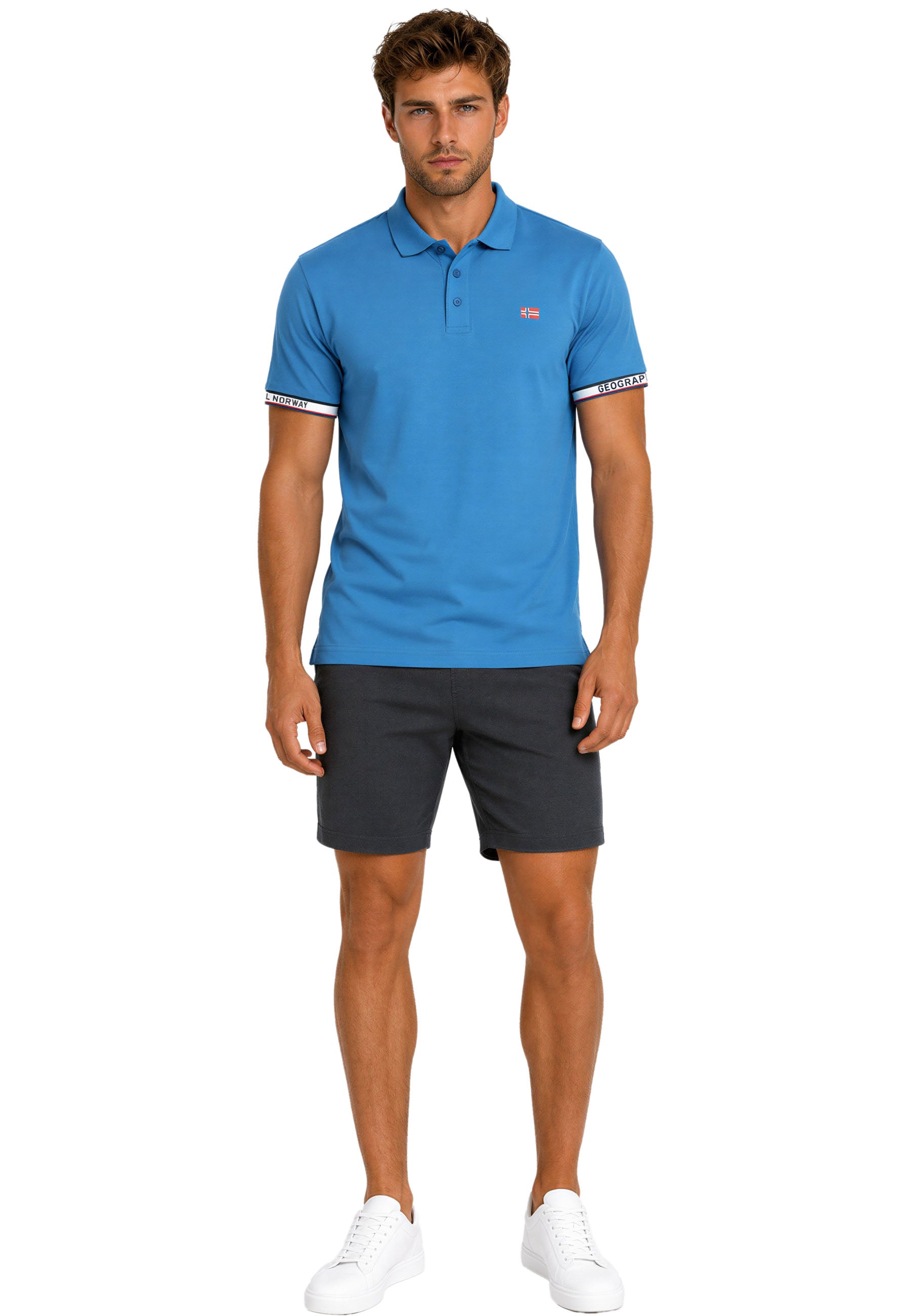 Herren Regular Fit Polohemd koliar men - Blue