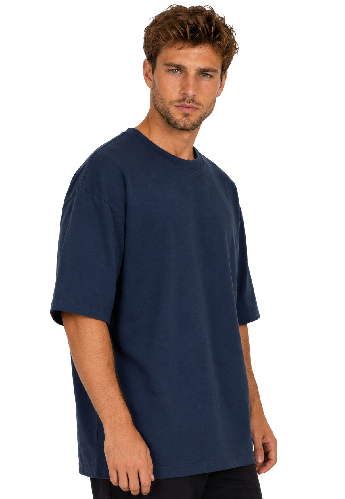 Herren Oversized T-Shirt in Dark Blue – Reichstadt – Ansicht 6