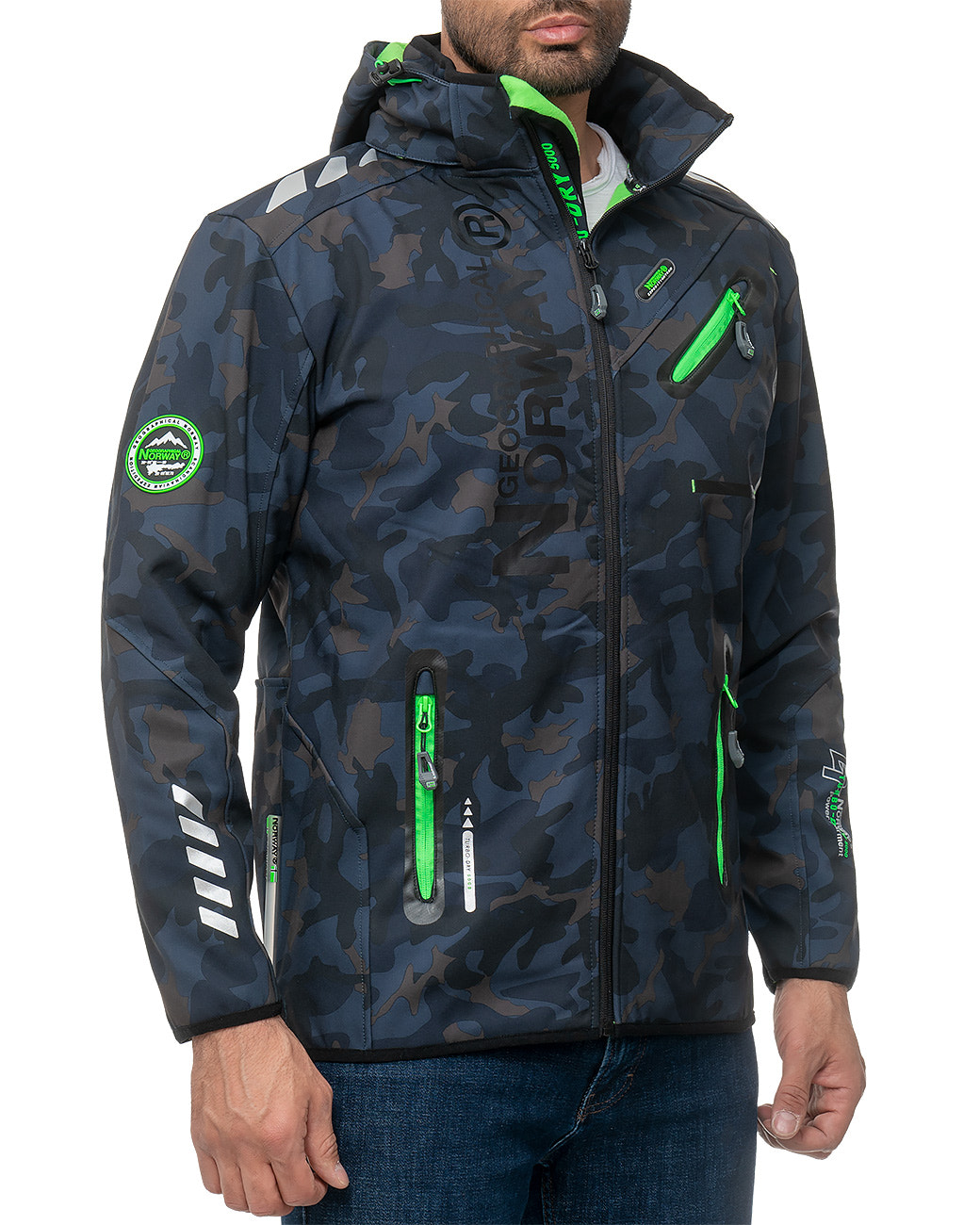 Herren Regular Fit Softshelljacke royaute men in Navy-Green – Geographical Norway – Ansicht 6