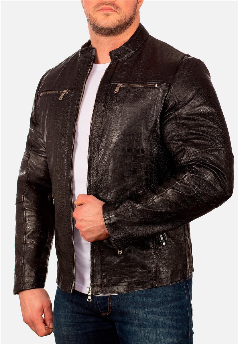 Herren Slim Fit Jacke in Black – Reichstadt – Ansicht 6