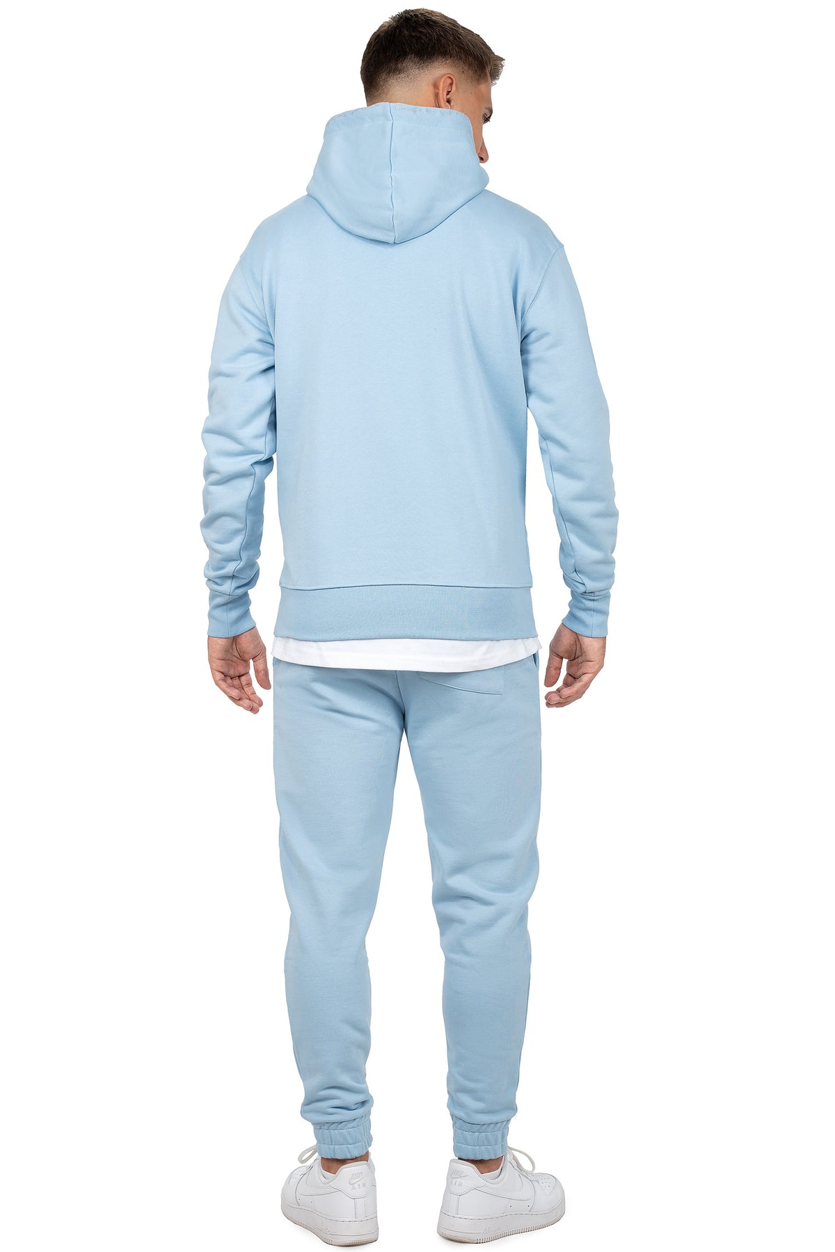 Herren Regular Fit Jogginghose Marken-Stick in Baby Blue – Reichstadt – Ansicht 6