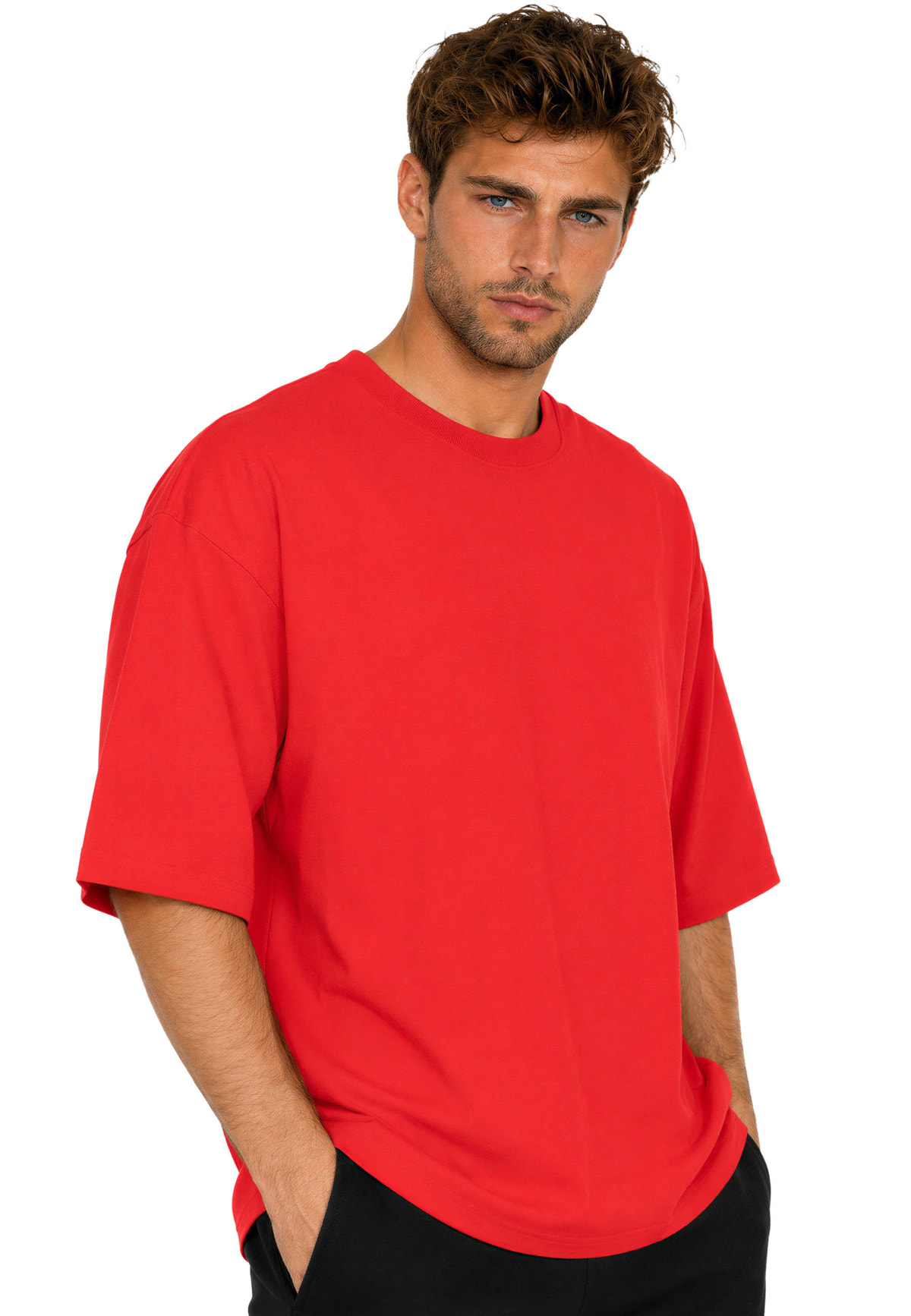 Herren Oversized T-Shirt in Red – Reichstadt – Ansicht 6