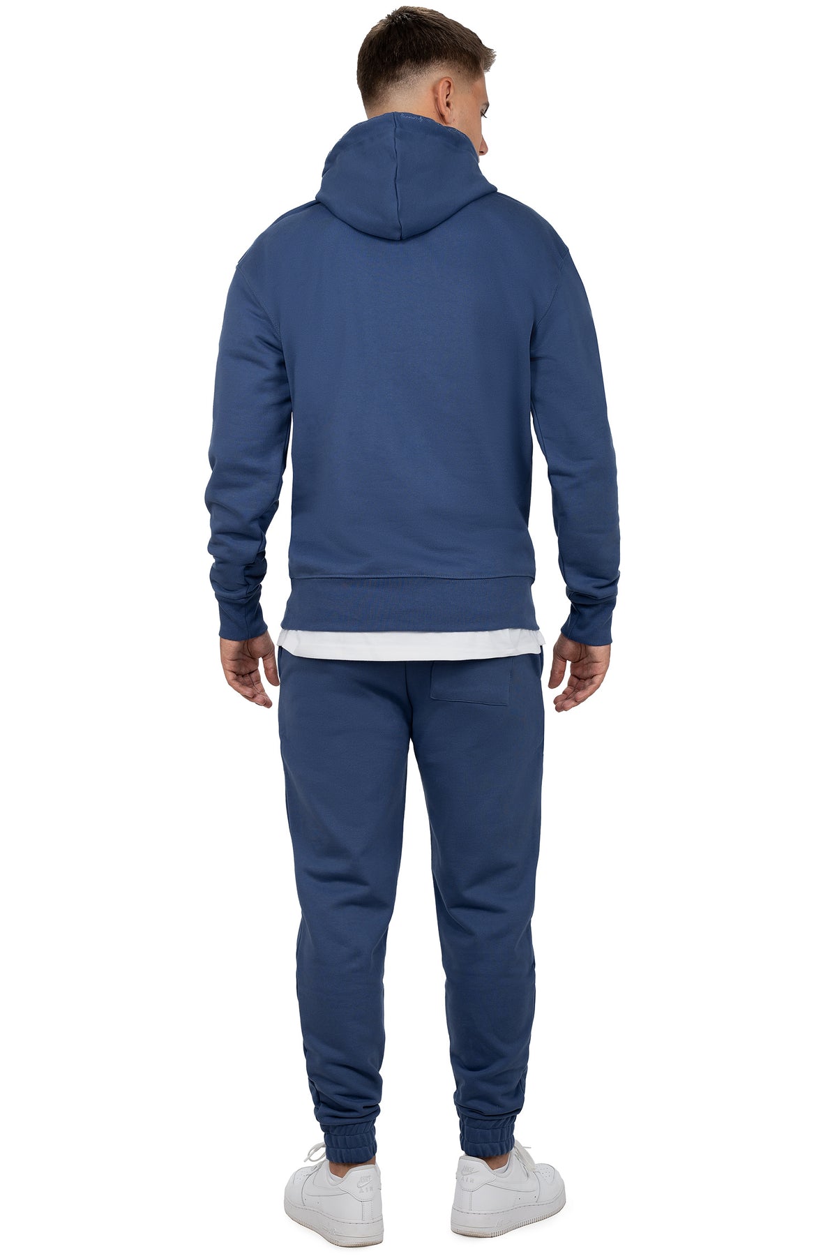 Herren Regular Fit Jogginghose Marken-Stick in Dark Blue – Reichstadt – Ansicht 6