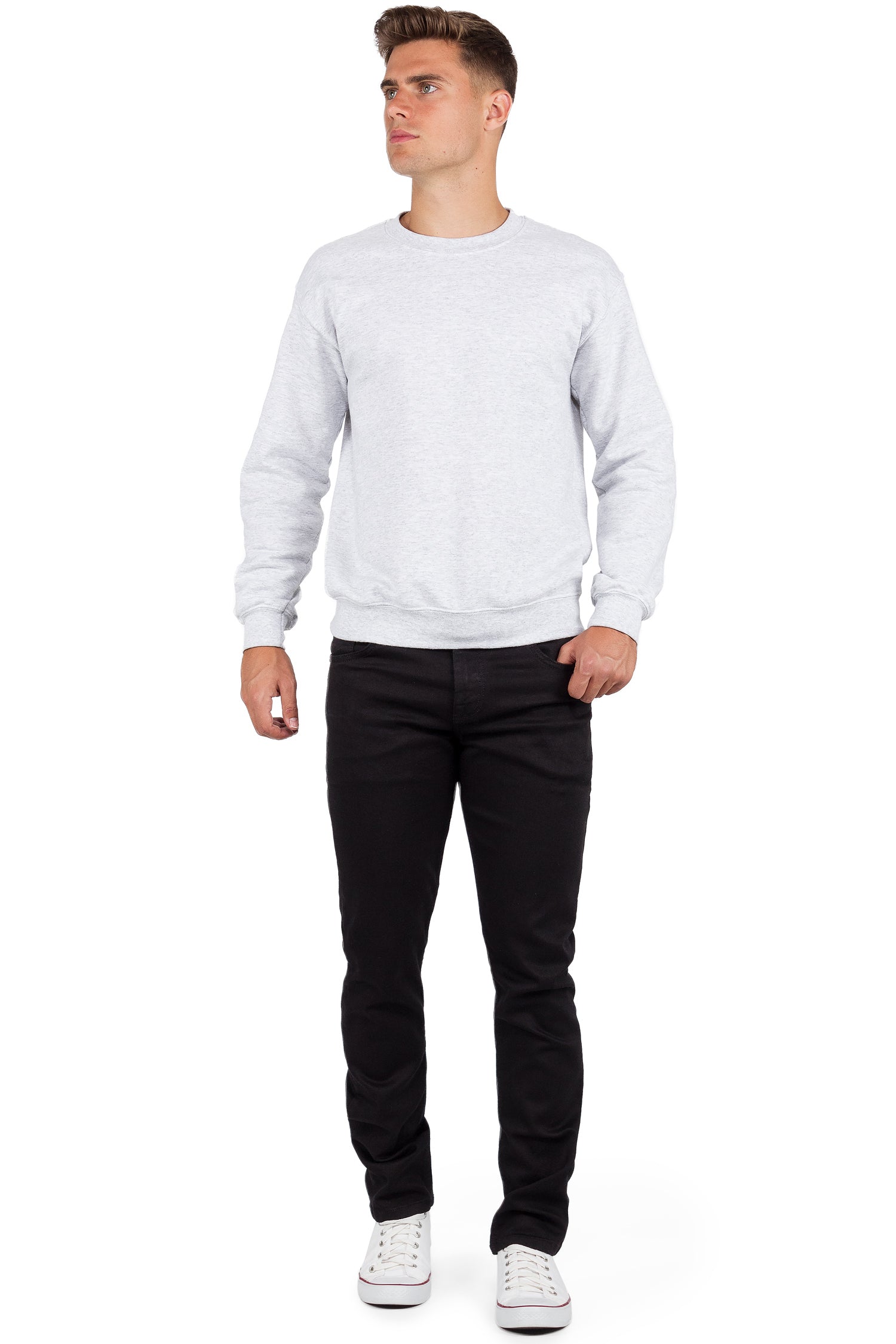 Herren Slim Fit Jeans Stonewashed CD533 - Black
