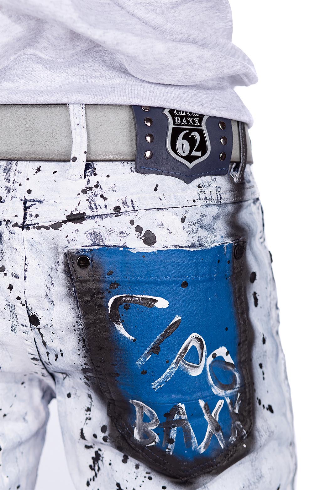 Herren Straight Fit Jeans Stonewashed CD683 - Blue