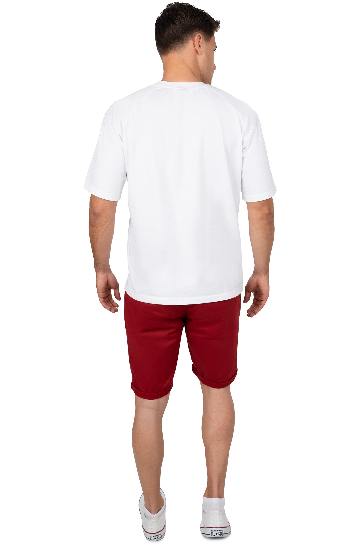 Herren Regular Fit Shorts Logo-Detail CK272 - Burgundy